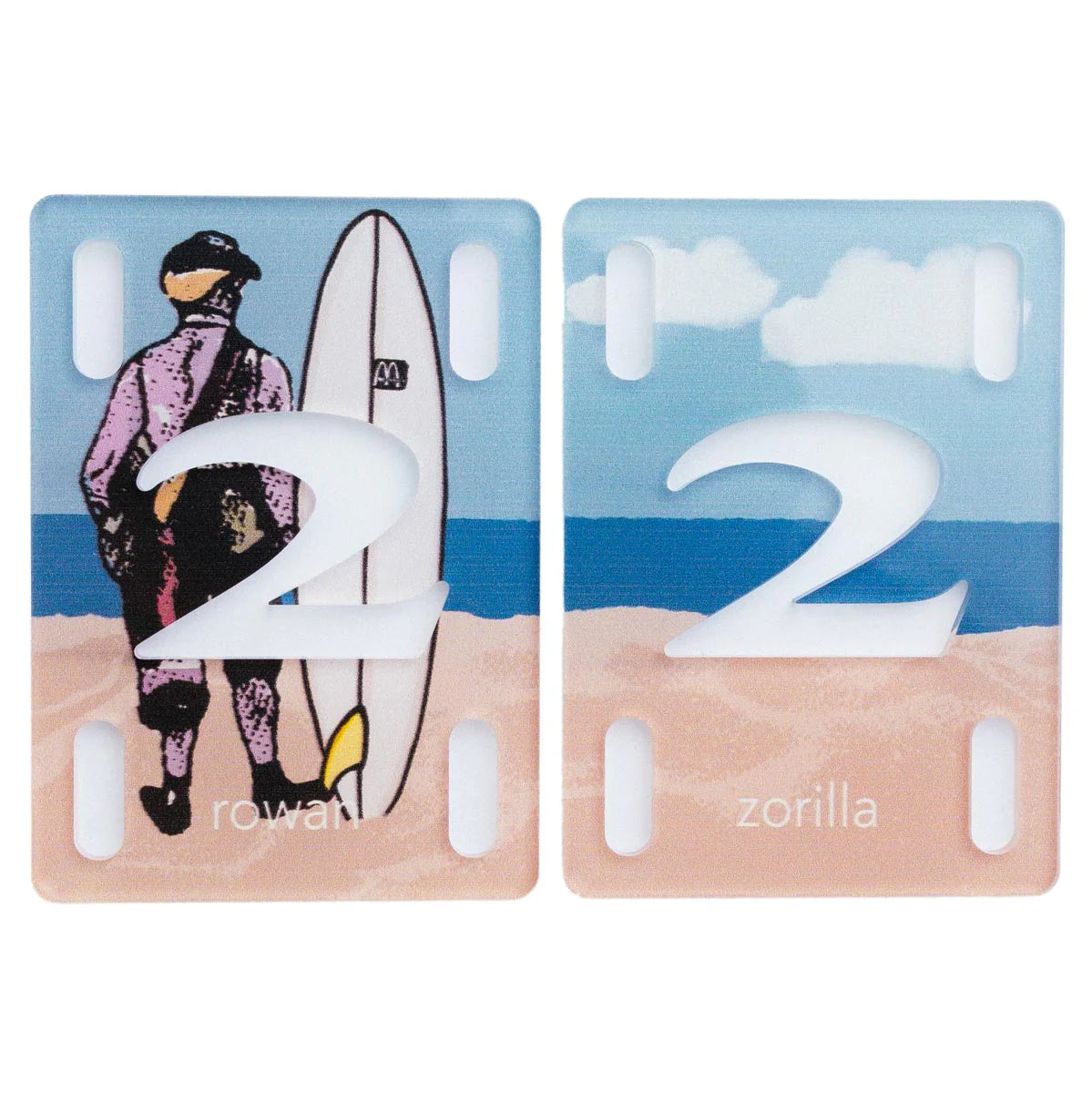 2 Riser Pads Rowan Pro 1/8&quot; risers 2 Riser Pads 