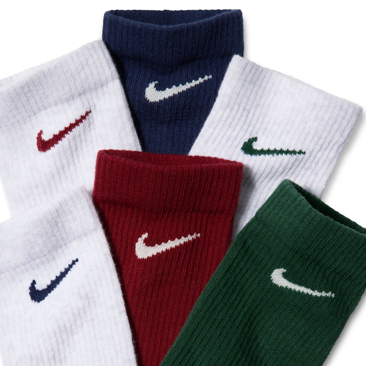 Nike Elevated Crew Sock 6 Pack Large