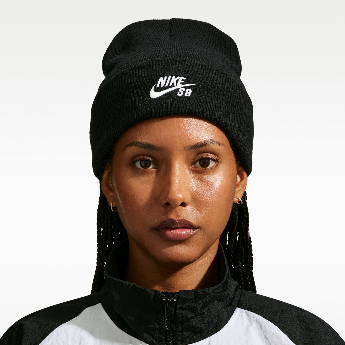 Nike SB Peak Skate Beanie Black/White