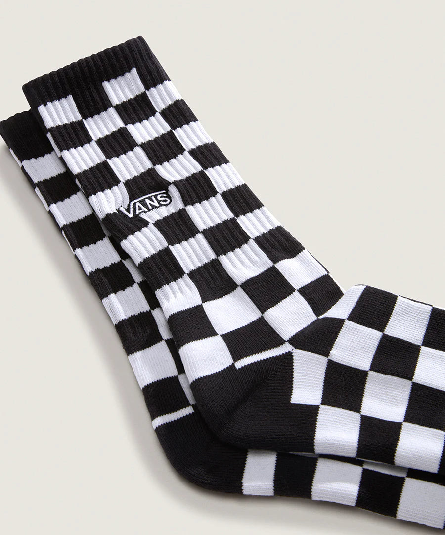 Vans Checkerboard Crew Socks Black/White