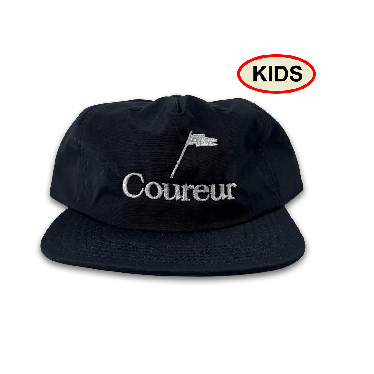 Coureur Goods Pennant Kids Surf Cap Black