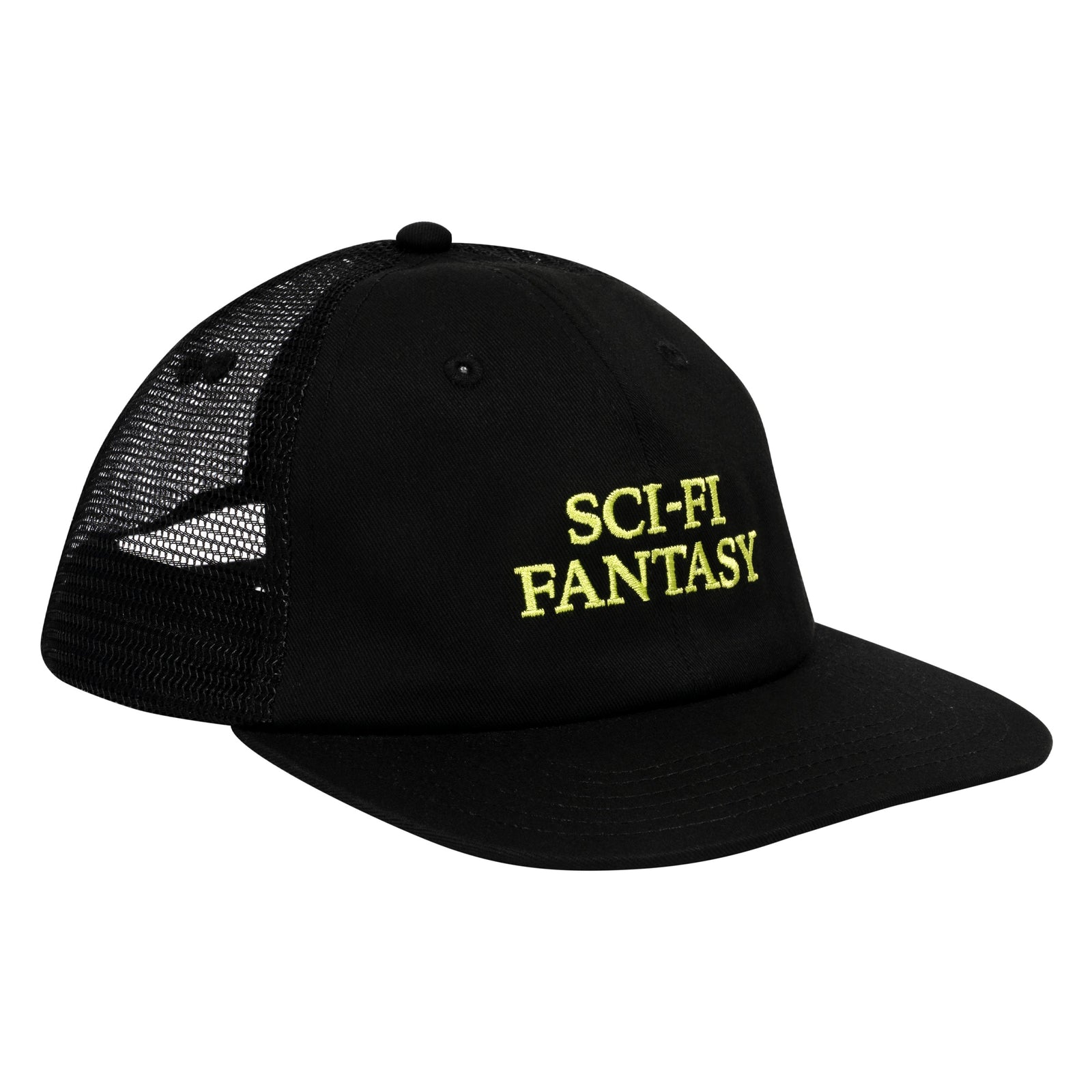 Sci Fi Fantasy Logo Mesh Hat Black