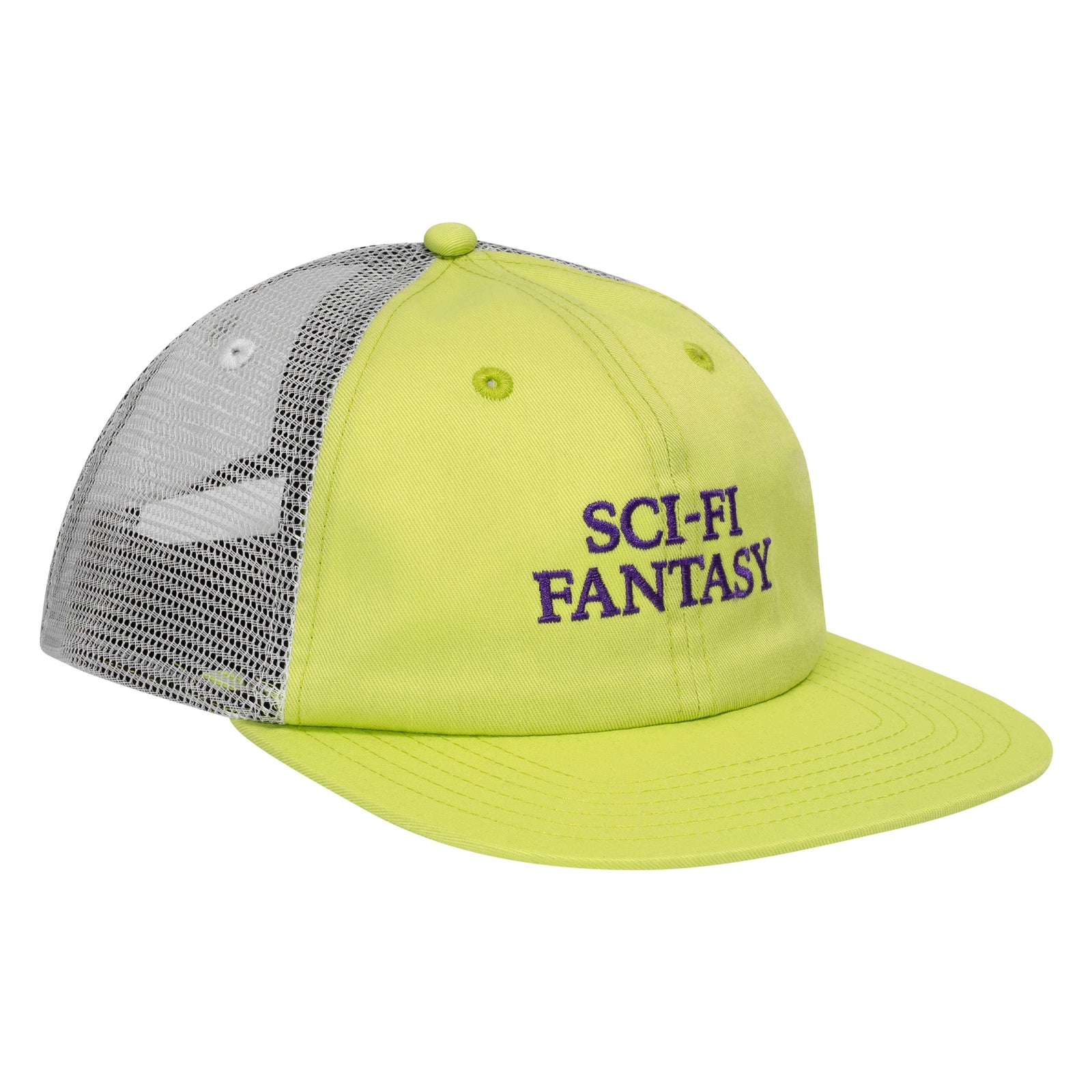 Sci Fi Fantasy Logo Mesh Hat Bright Green
