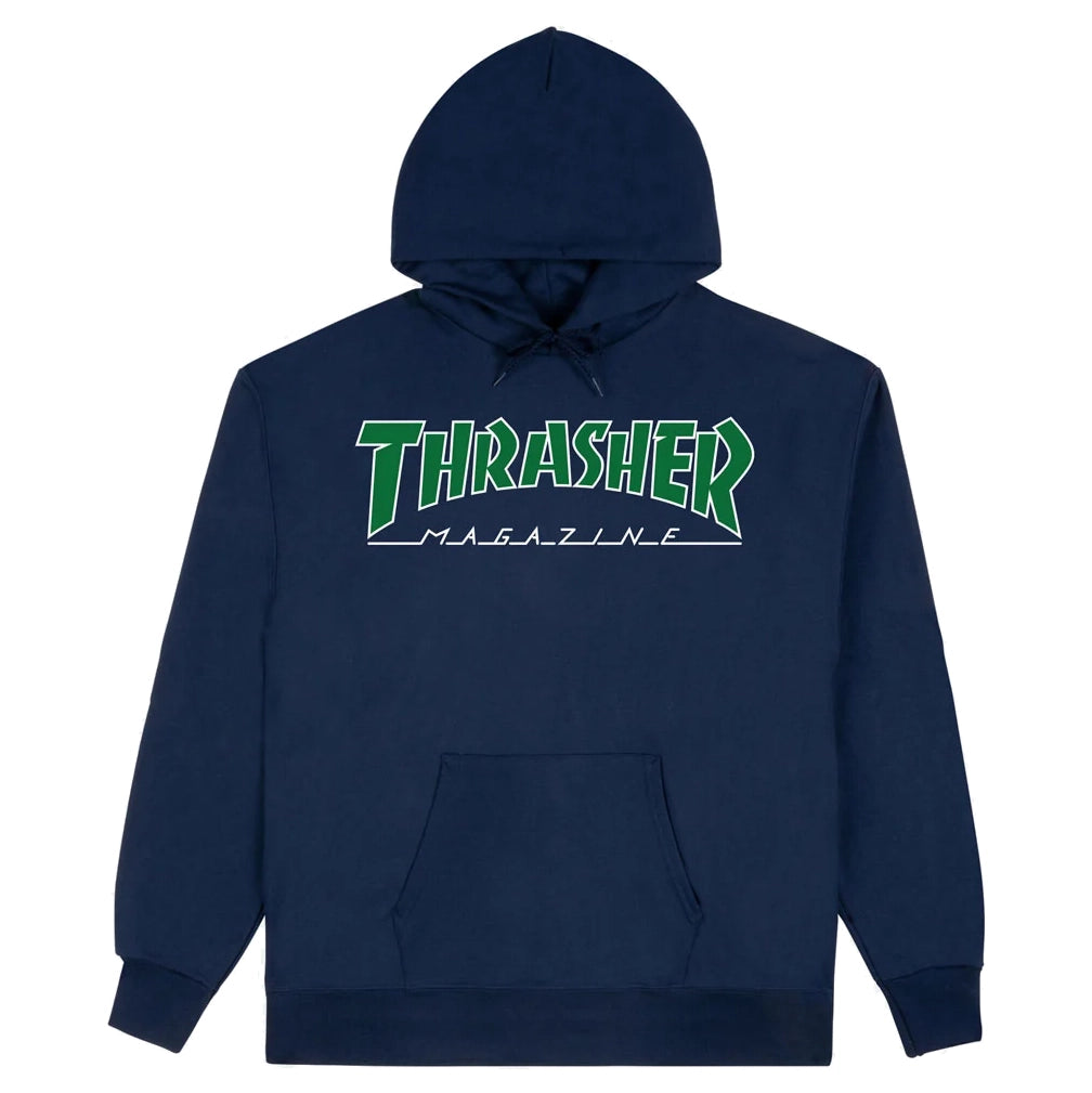 Thrasher Outlined Hoodie Navy/Green