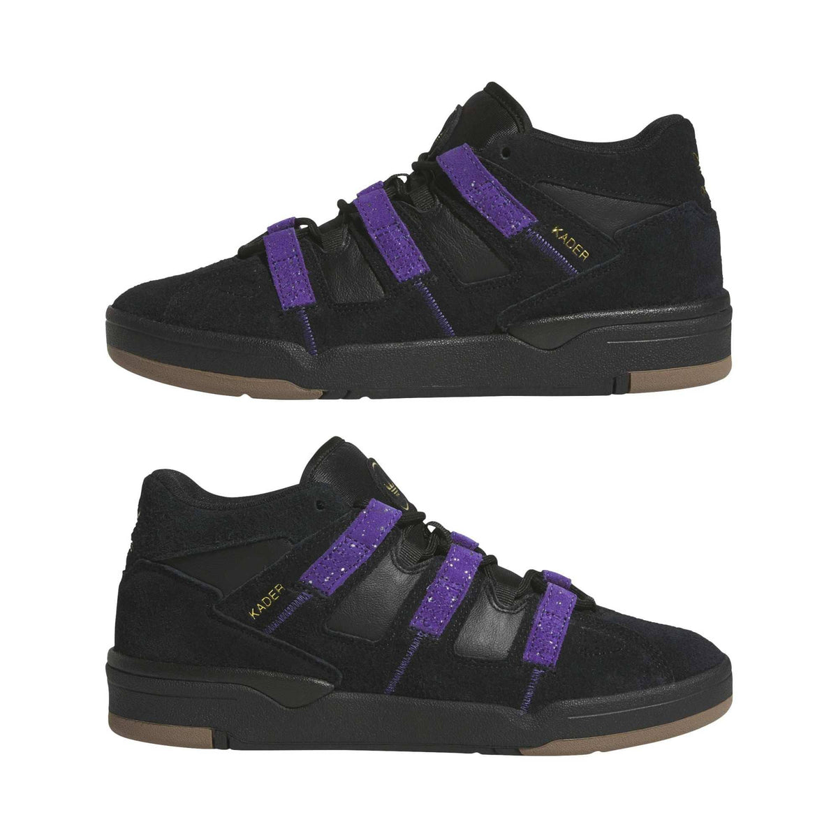 Adidas Kader Core Black/Collegiate Purple/Gold Metallic footwear Adidas 