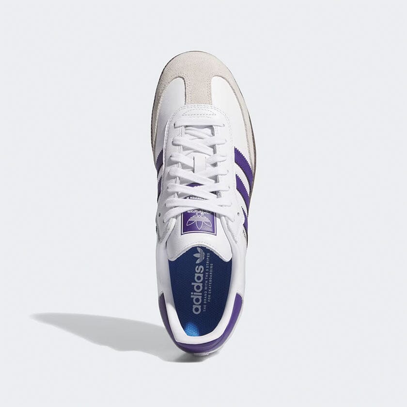Adidas Samba ADV Cloud White/Collegiate Purple/Gold Metallic footwear Adidas 