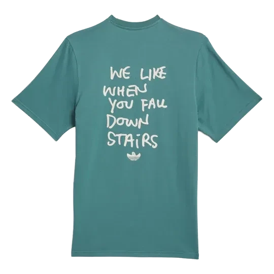 Adidas Shmoofoil Stairs Tee Preloved Teal/Alumina Tees Adidas 