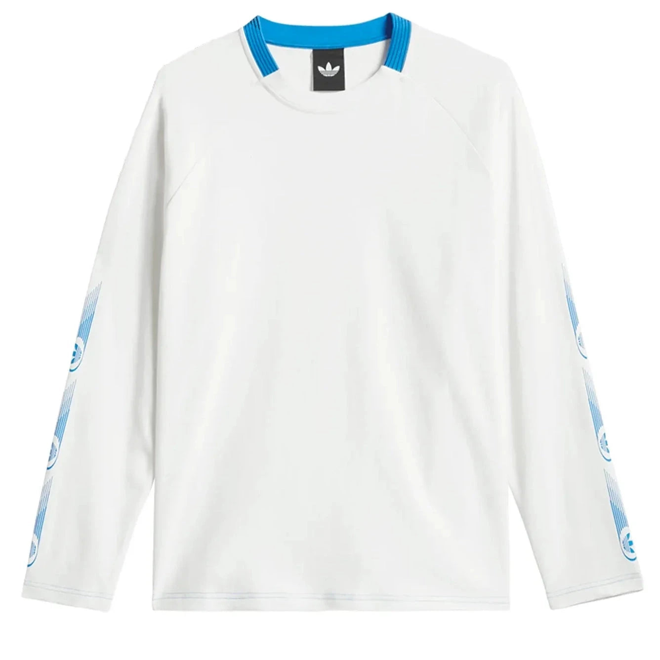 Adidas Skateboarding SKT Form L/S Tee Core White/Lucid Ray Blue Tees Adidas 
