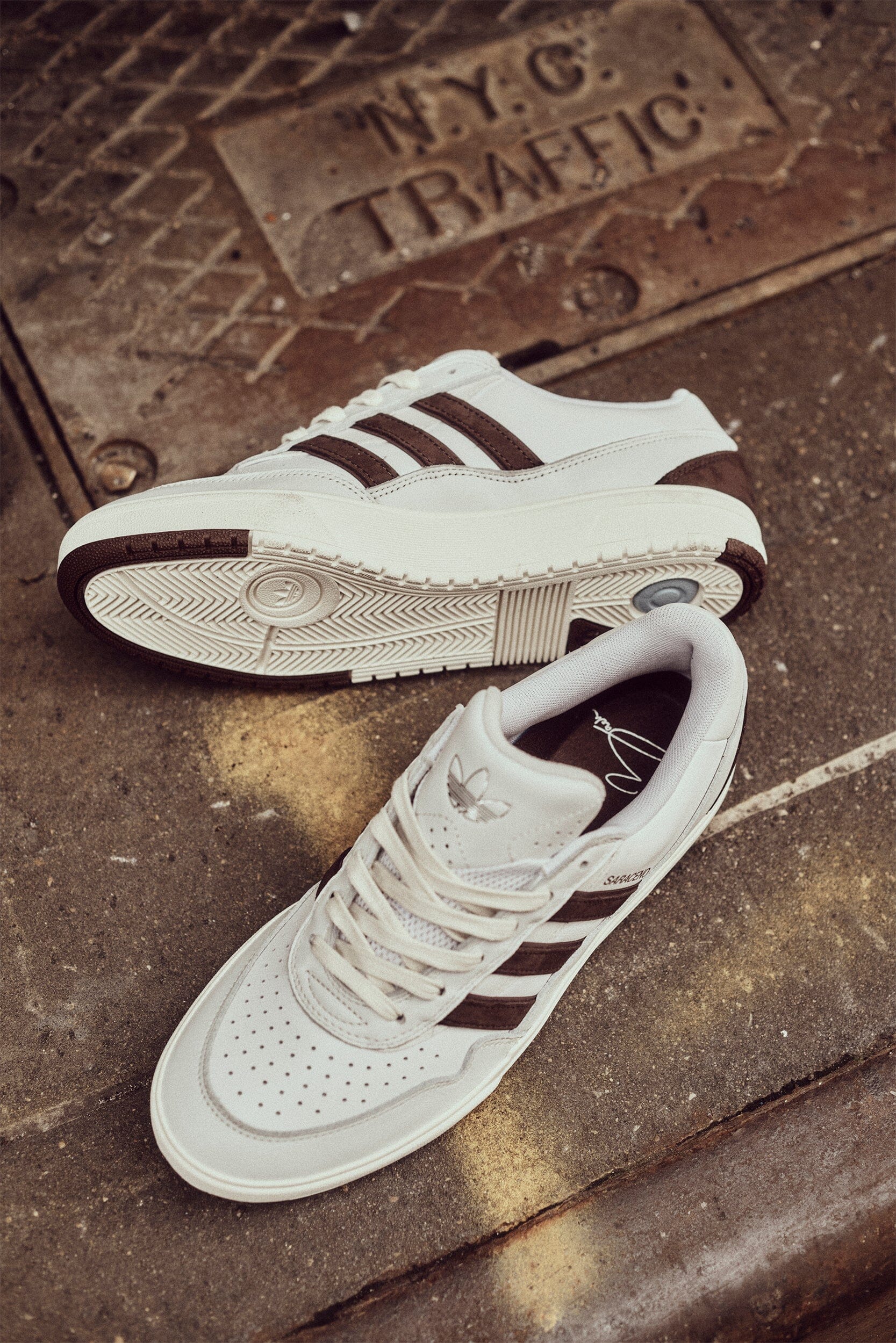 Adidas Tyshawn II x Zach Saraceno Crystal White/Shadow Brown - Coureur Goods Adidas Tyshawn II x Zach Saraceno Crystal White/Shadow Brown - Coureur Goods