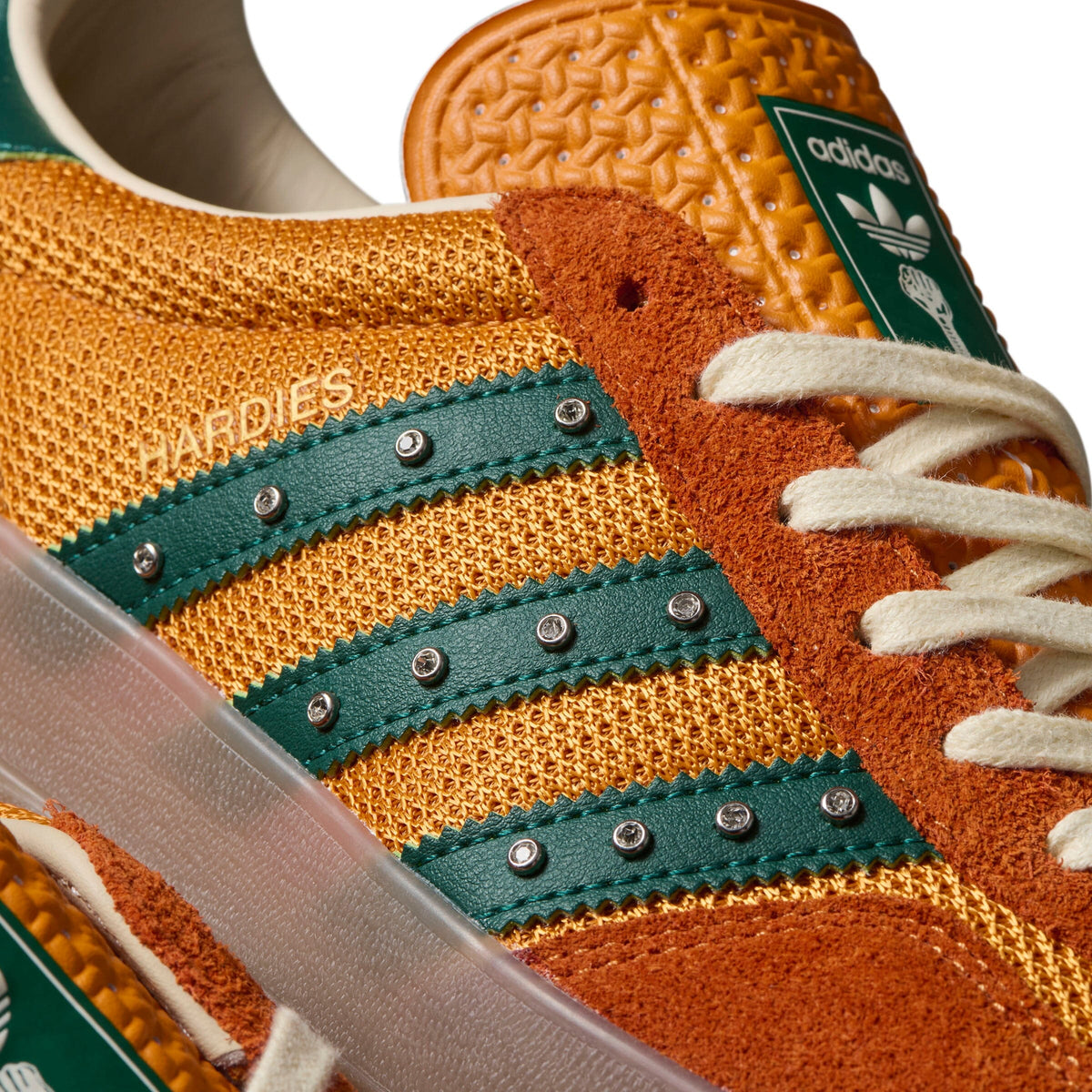 Adidas x Hardies Gazelle Indoor Rust Orange/Collegiate Green/Gum footwear Adidas 