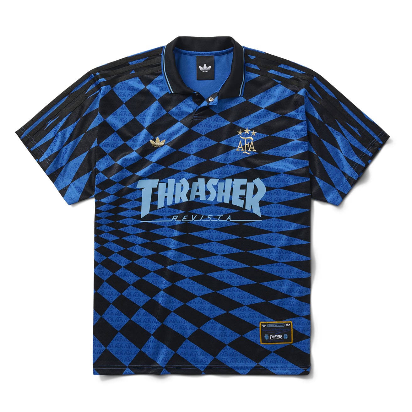 Adidas x Thrasher x AFA Argentina Jersey Black/Blue shirts Adidas 