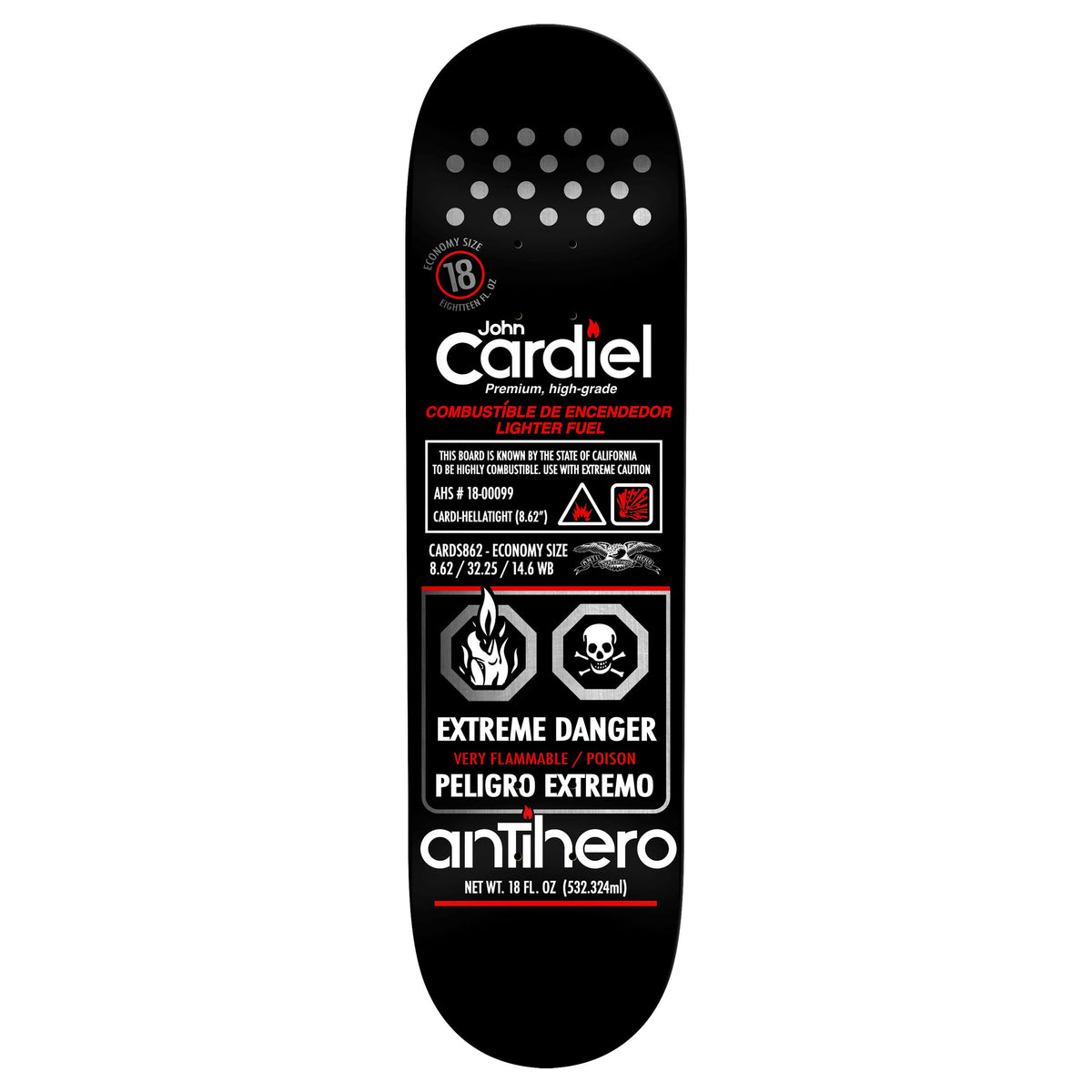 Anti Hero Cardiel Fueled Up Deck 8.62 decks Anti Hero 
