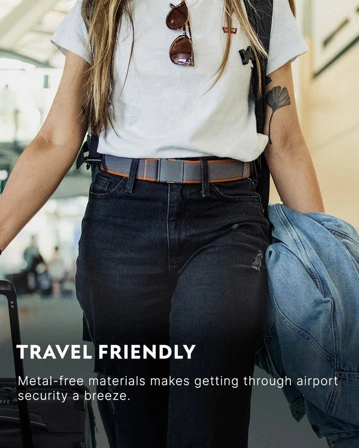 Arcade Check Stretch Belt Cloud/Burgundy Belts Arcade 