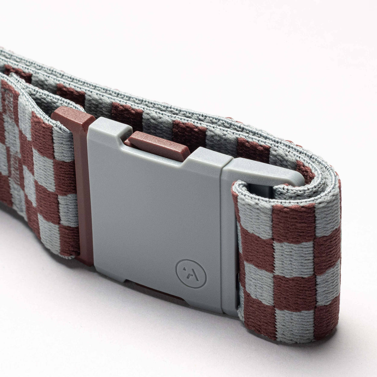 Arcade Check Stretch Belt Cloud/Burgundy Belts Arcade 