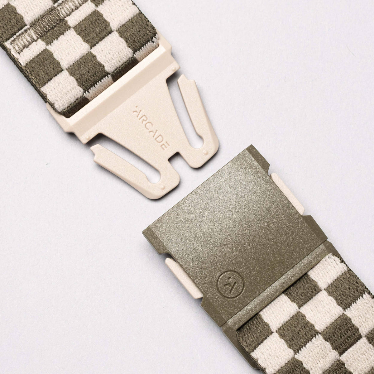 Arcade Check Stretch Belt Crocodlie/Khaki Belts Arcade 