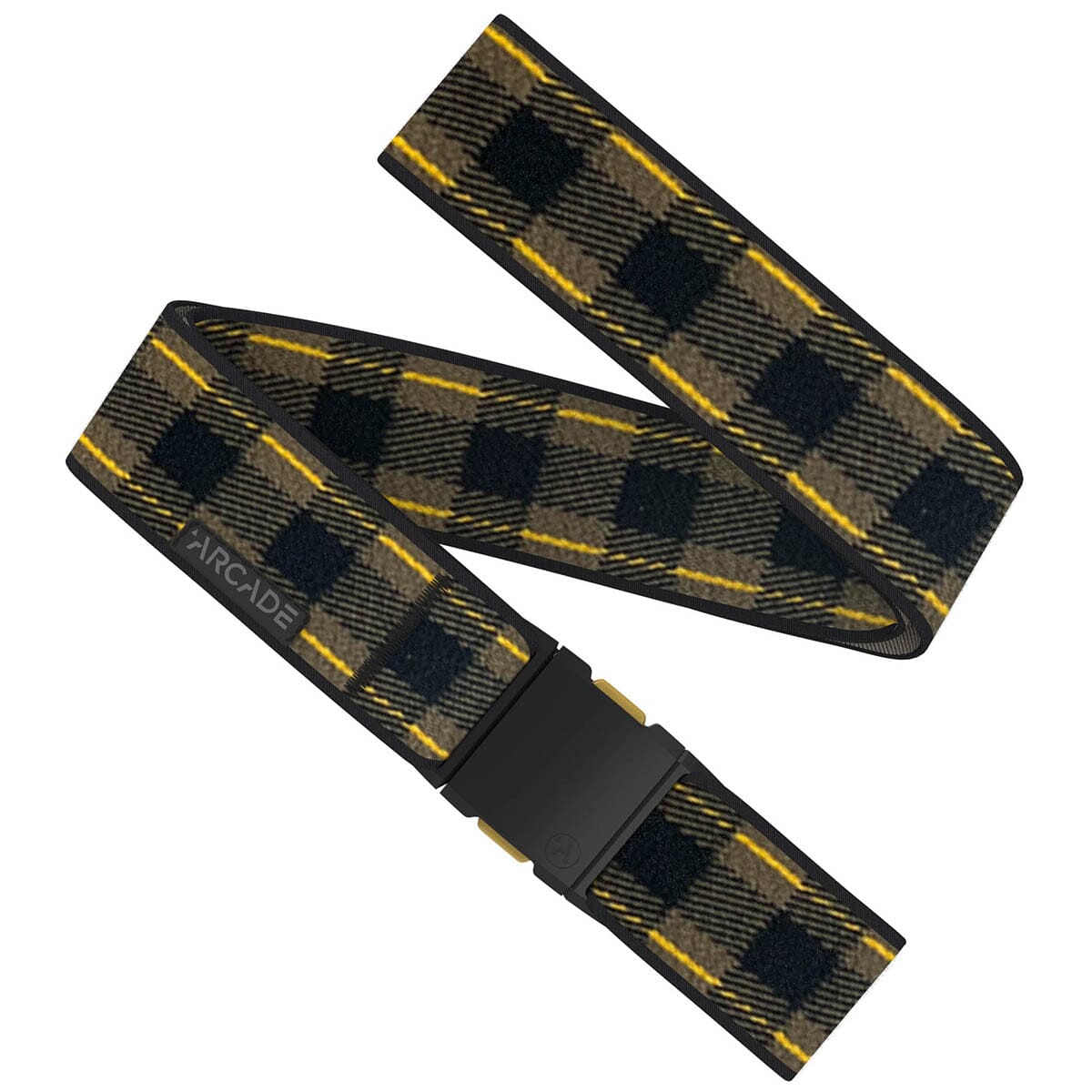 Arcade Plaid Stretch Belt Corocodile/Mustard belts Arcade 