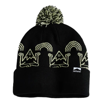 Autumn 2025 Surplus Mindful Mountain Pom Beanie Black beanies Autumn 