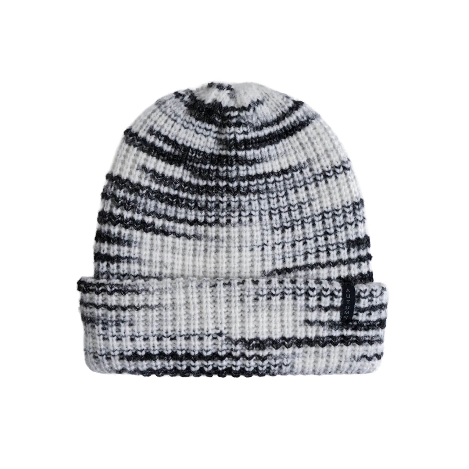 Autumn 2027 Chunky Stripe Beanie Black beanies Autumn 