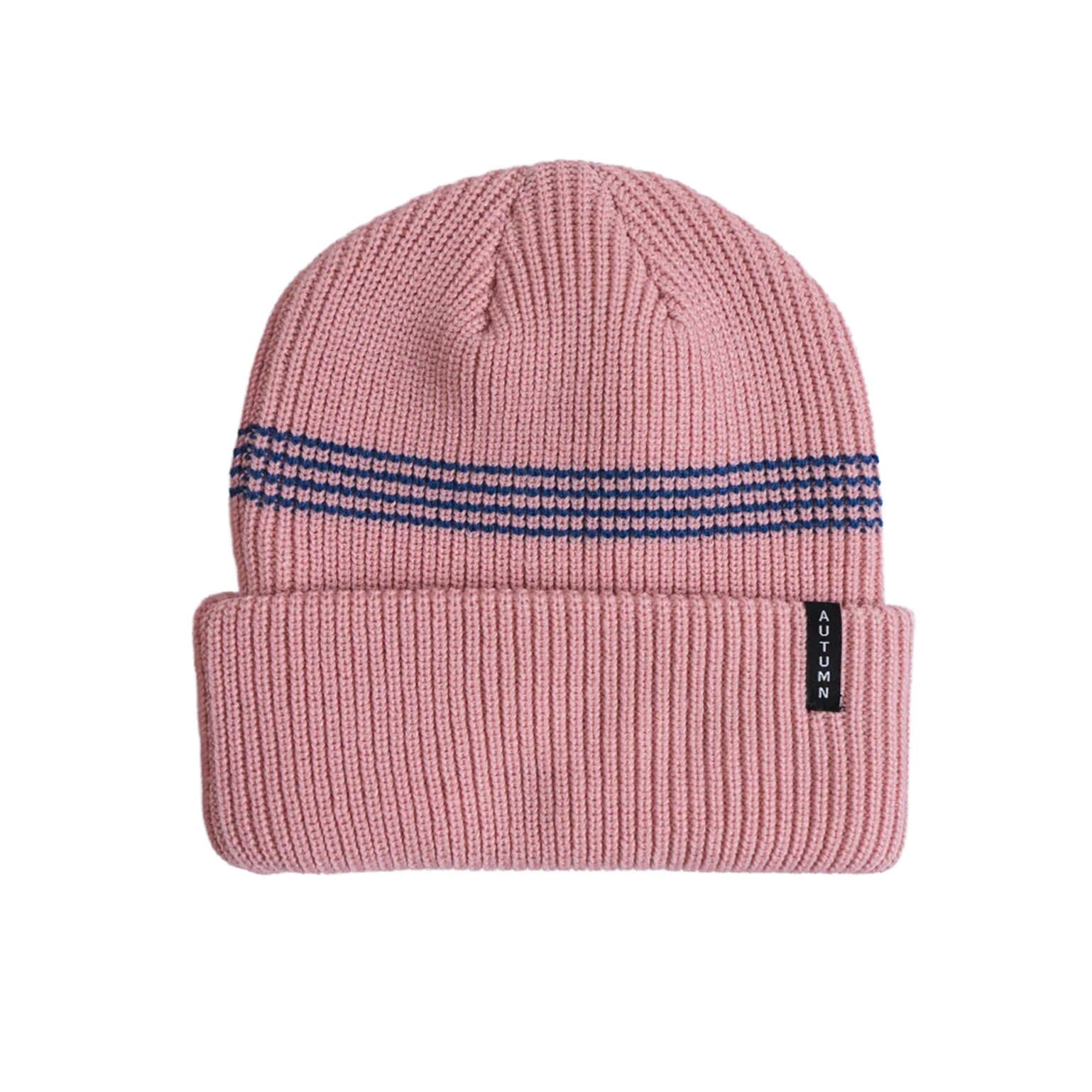 Autumn 2027 Mini Stripe Beanie Pink beanies Autumn 