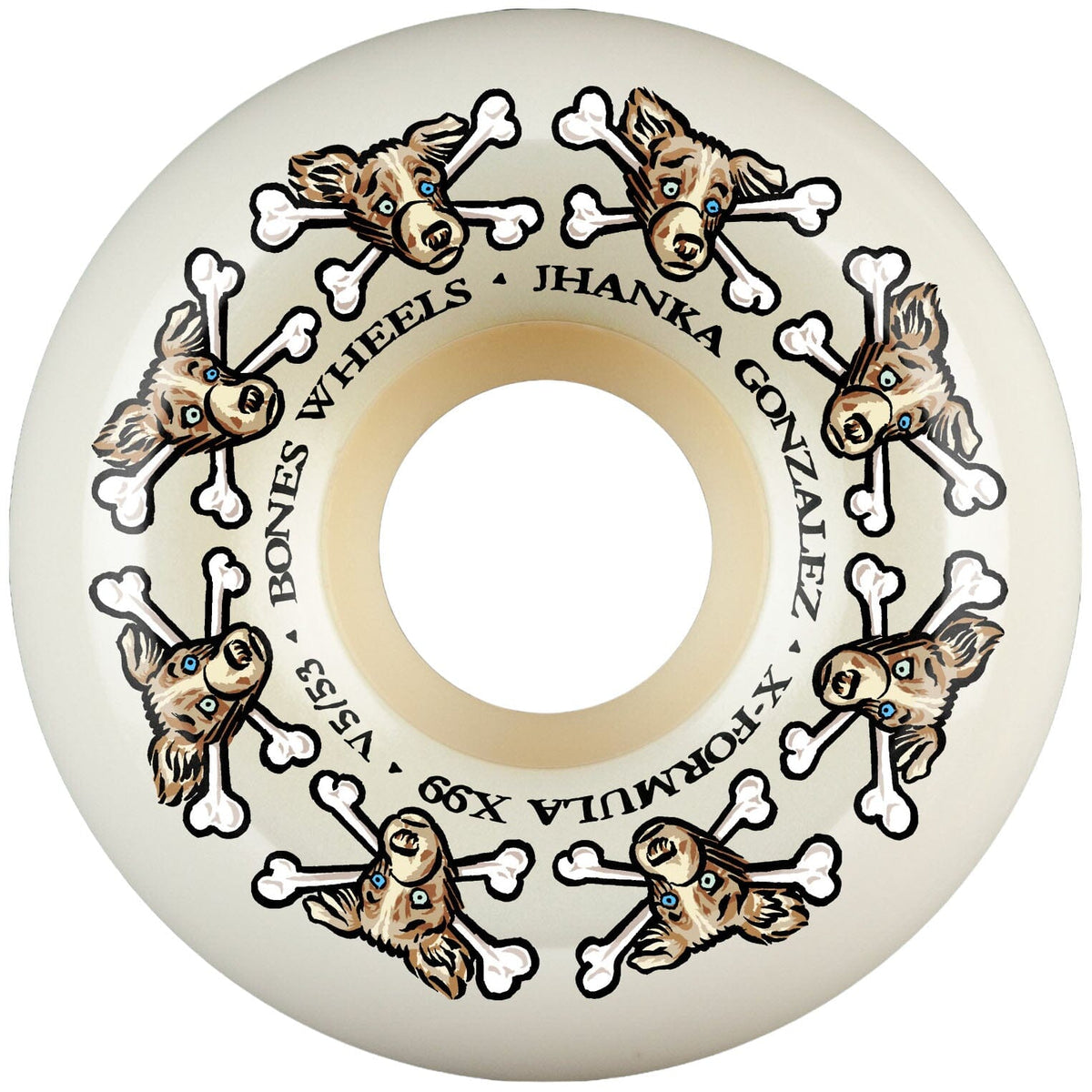 Bones 99A 53MM Jhanka Vato Dog Sidecuts X-Formula Wheels wheels Bones 