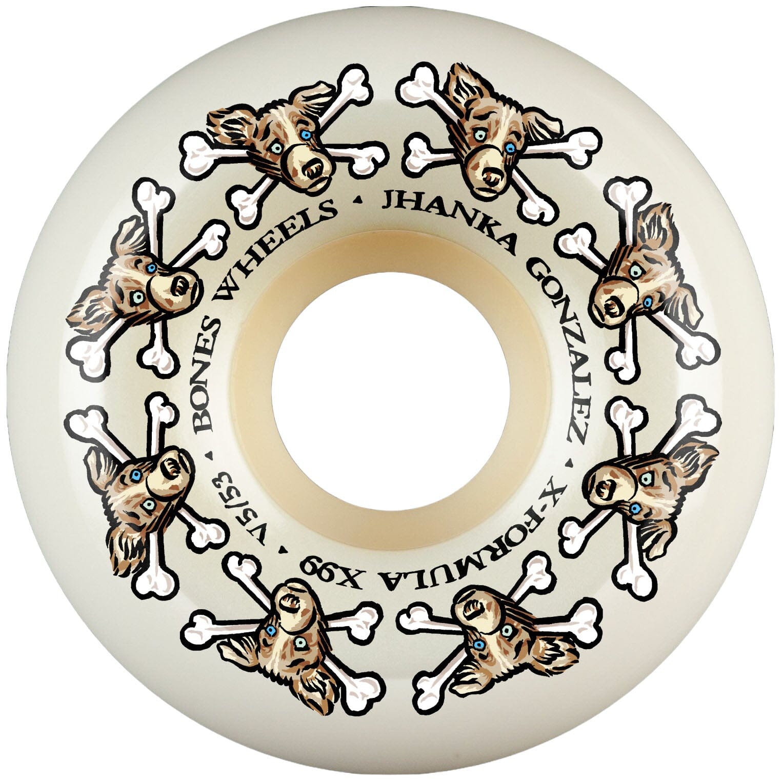 Bones 99A 53MM Jhanka Vato Dog Sidecuts X-Formula Wheels wheels Bones 