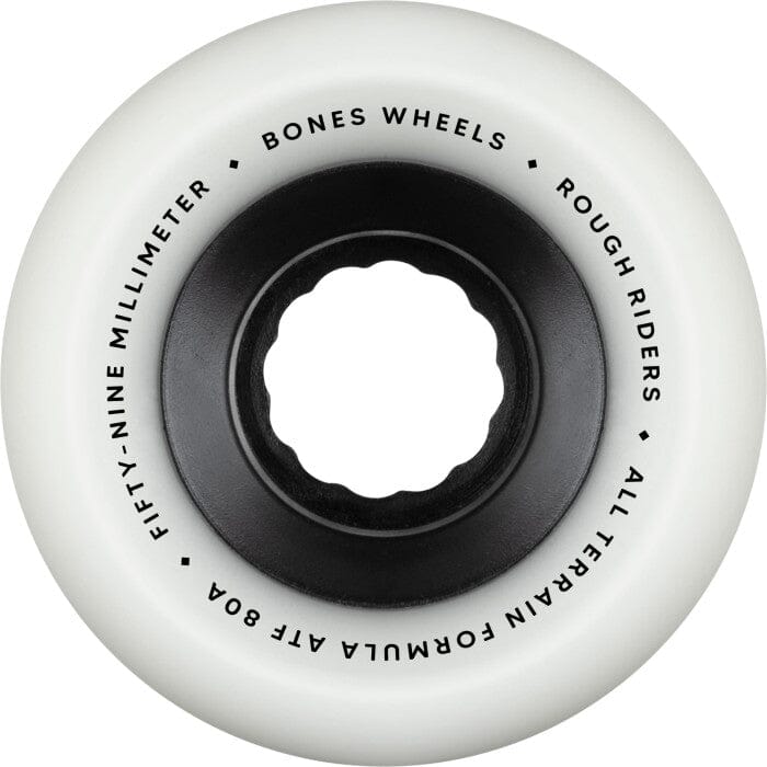 Bones Rough Riders ATF White Wheels 80A 59MM wheels Bones 
