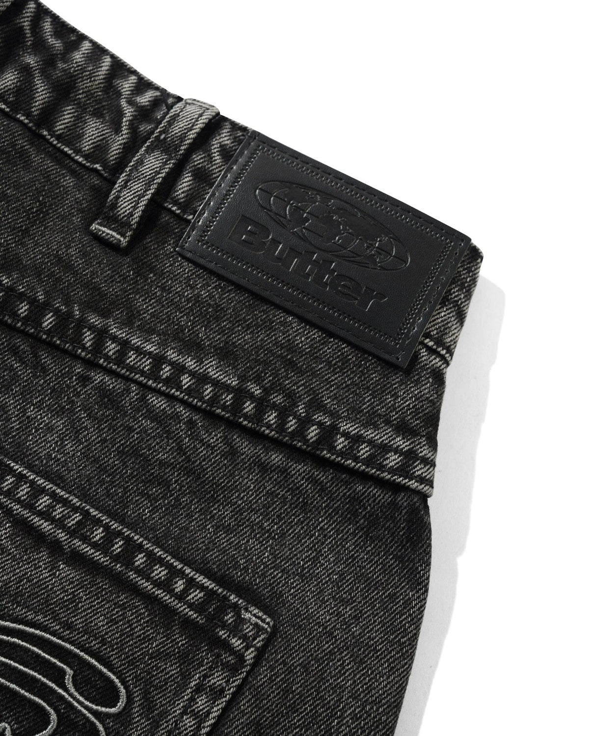 Butter Goods Drummer Baggy Denim Jeans Streaky Black pants Butter Goods 