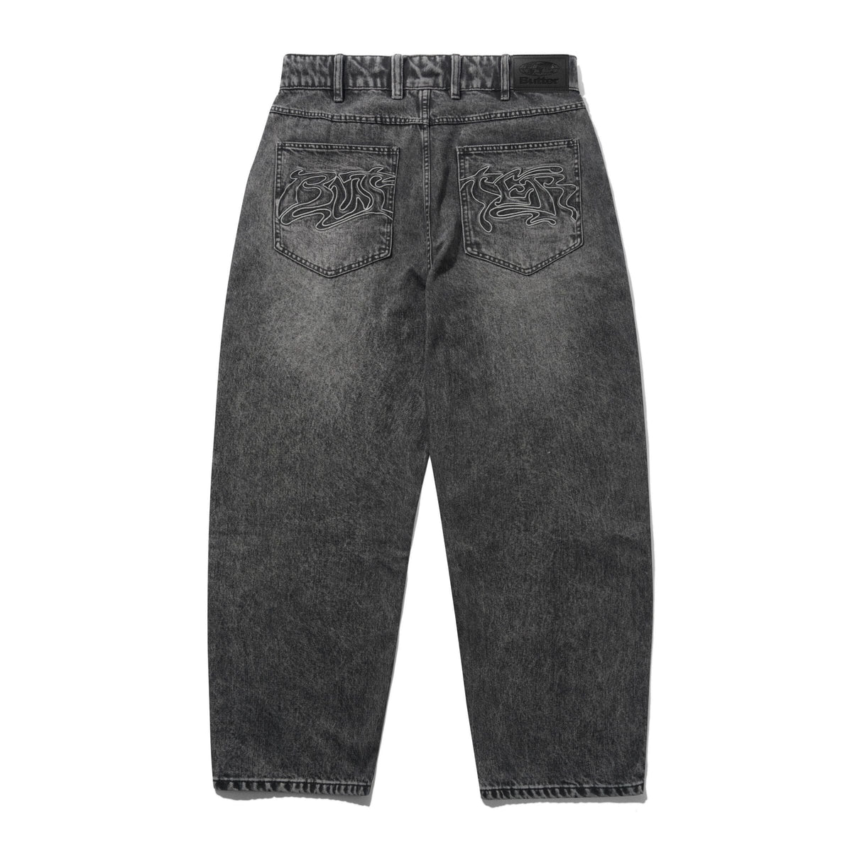 Butter Goods Drummer Baggy Denim Jeans Streaky Black pants Butter Goods 