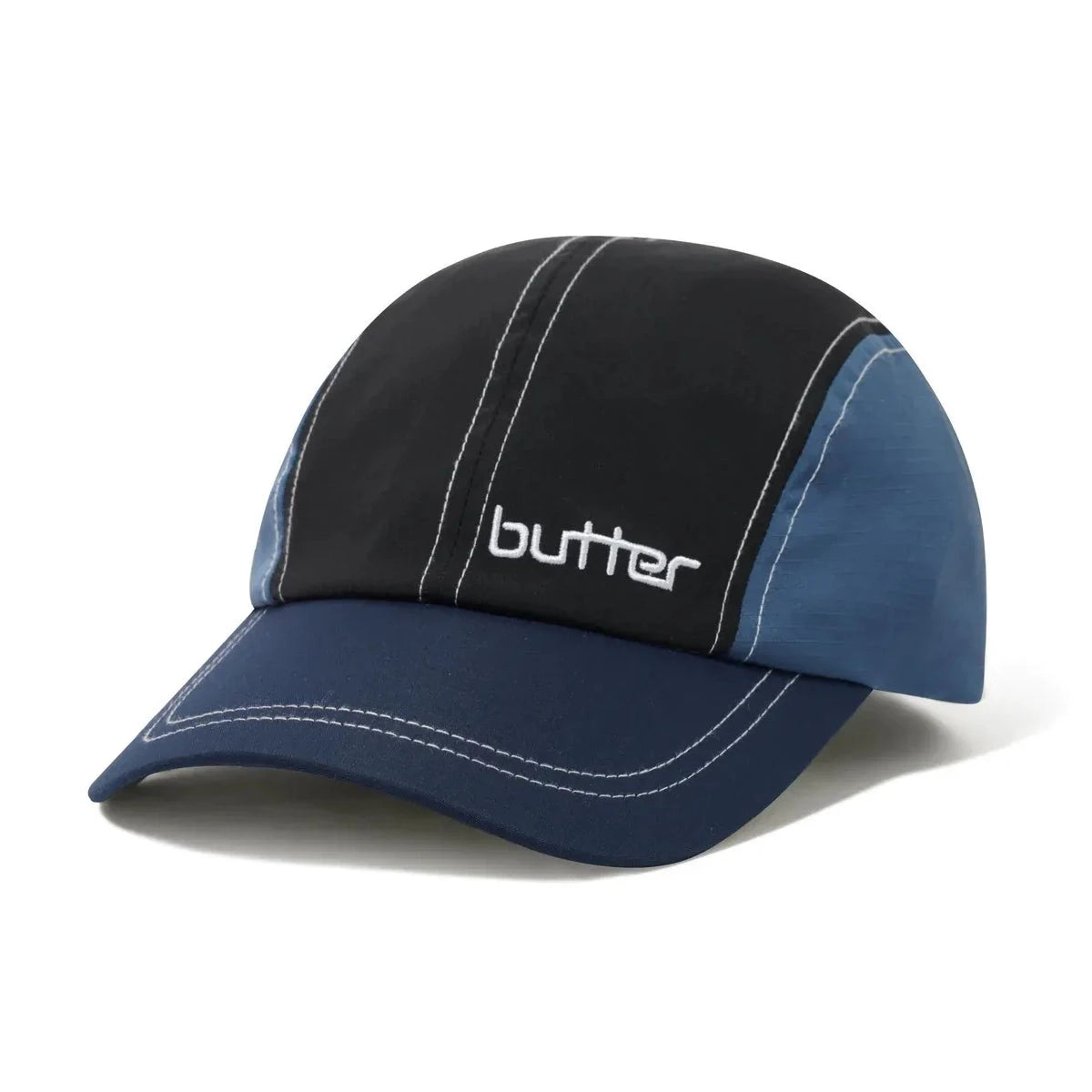 Butter Goods Primary 4 Panel Cap Black/Slate Hats Butter Goods 