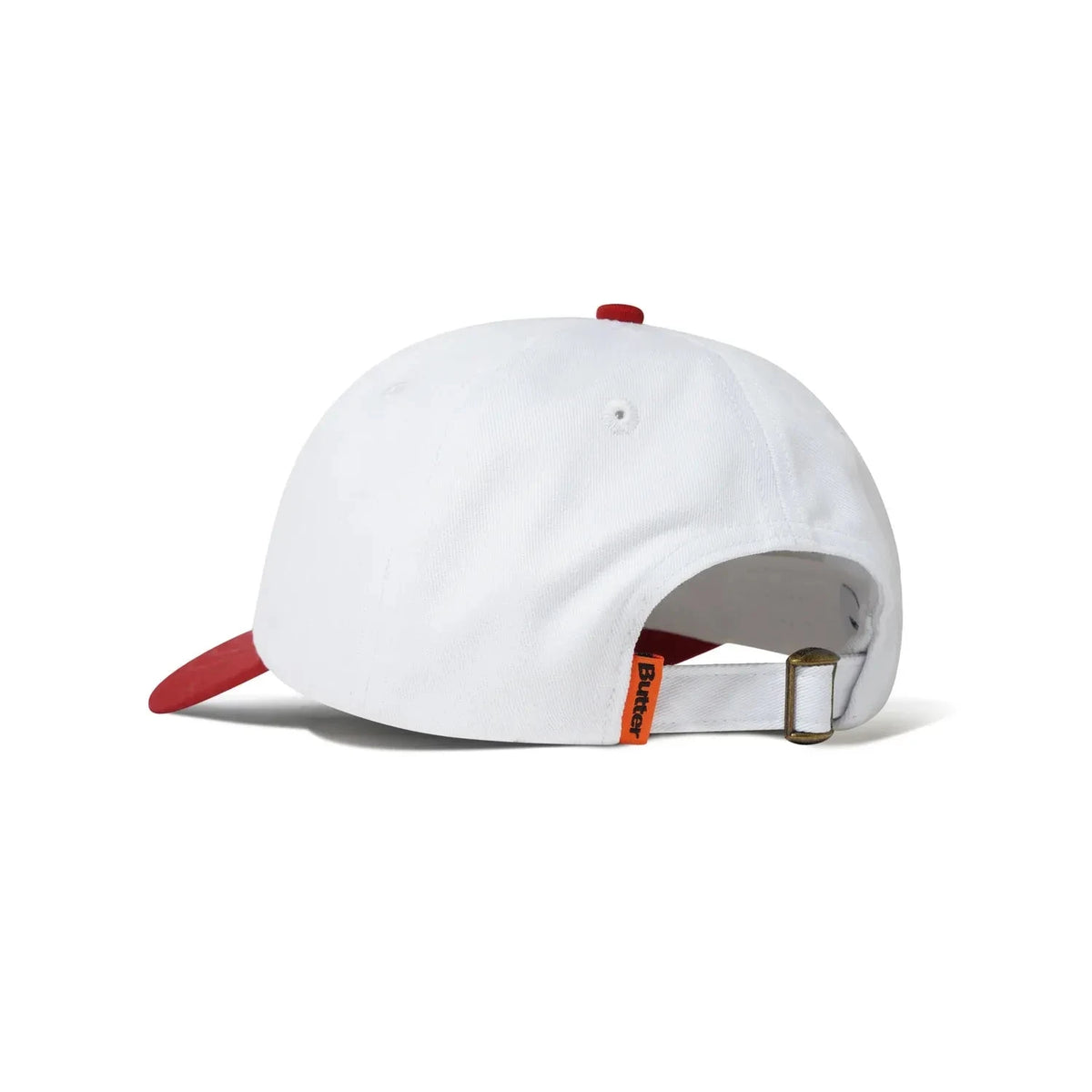 Butter Goods Snail 6 Panel Cap White/Cardinal Hats Butter Goods 