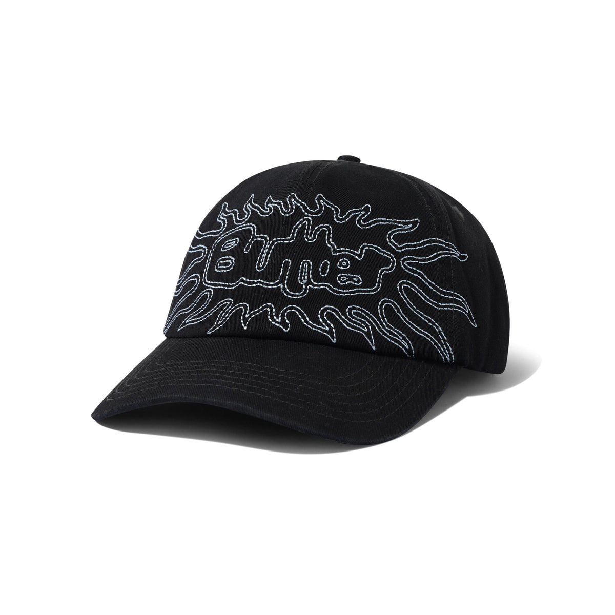 Butter Goods Solar 6 Panel Cap Washed Black hats Butter Goods 