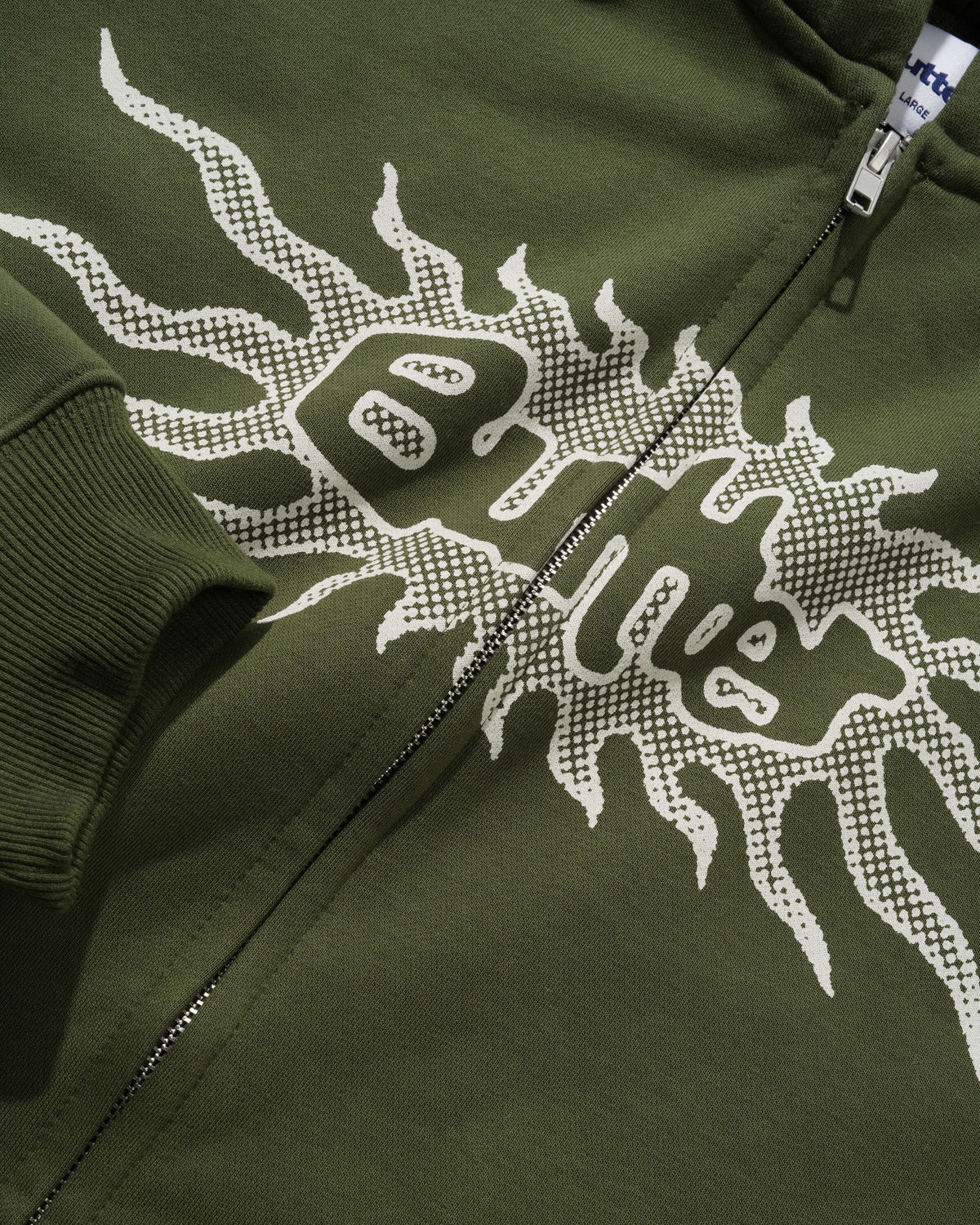 Butter Goods Solar Zip-Thru Hood Army hoodies Butter Goods 