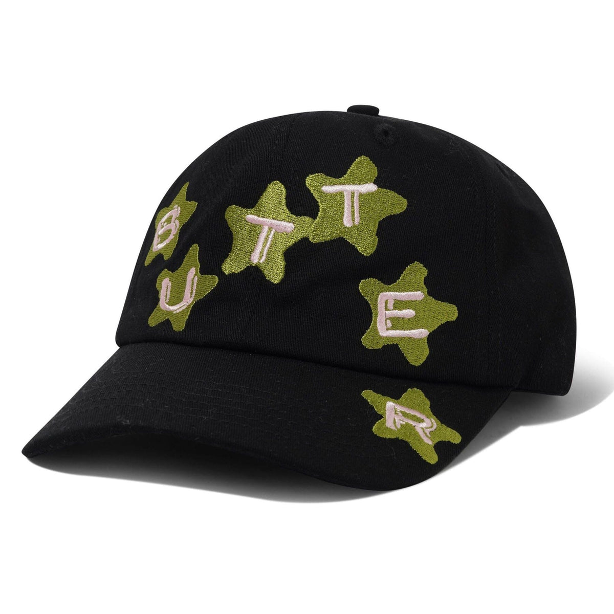 Butter Goods Stars 6 Panel Cap Black Hats Butter Goods 