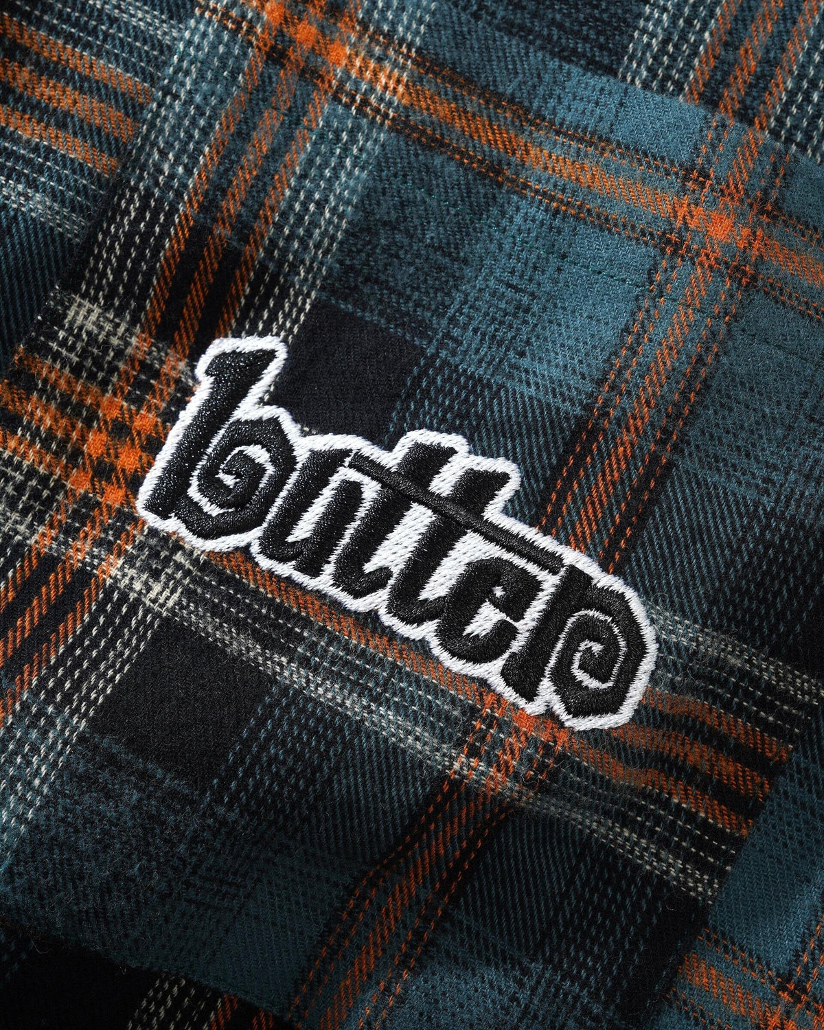 Butter Goods Swirl Plaid Shirt Blue/Orange shirts Butter Goods 