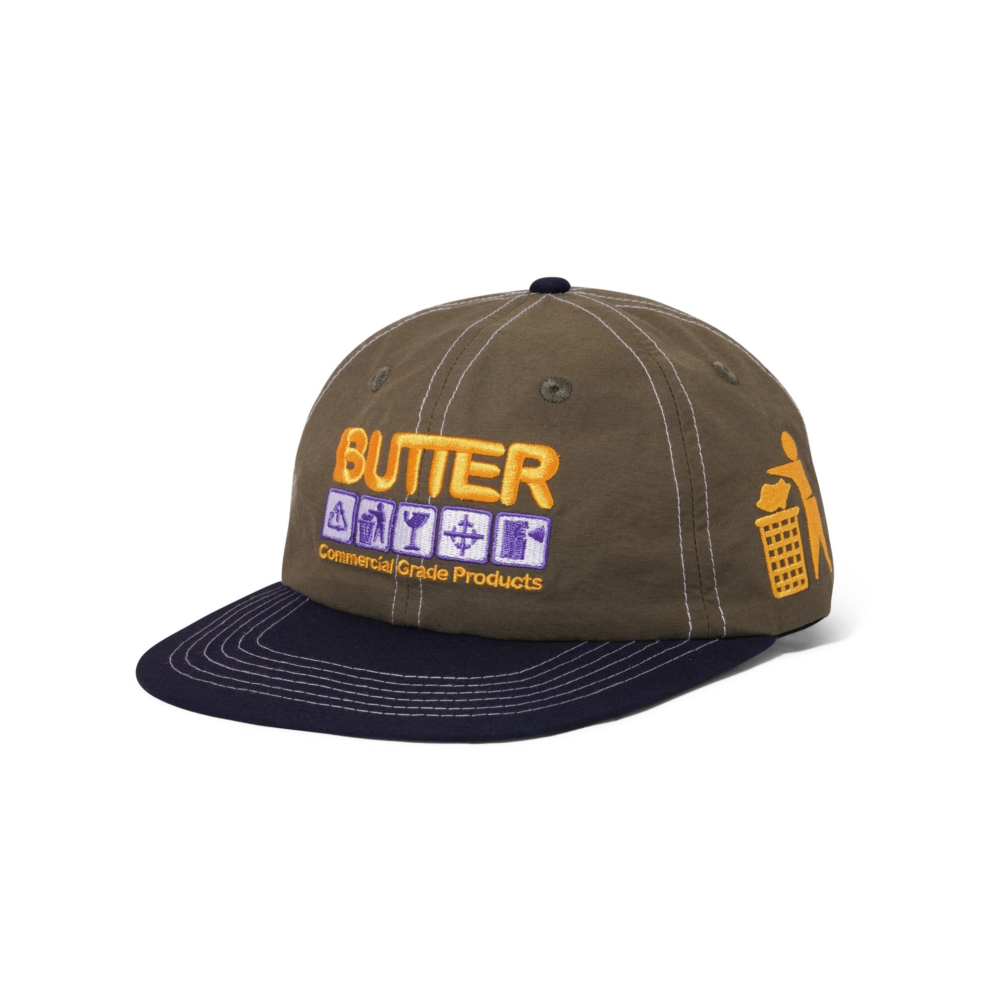 Butter Goods Symbols 6 Panel Cap Army/Navy hats Butter Goods 