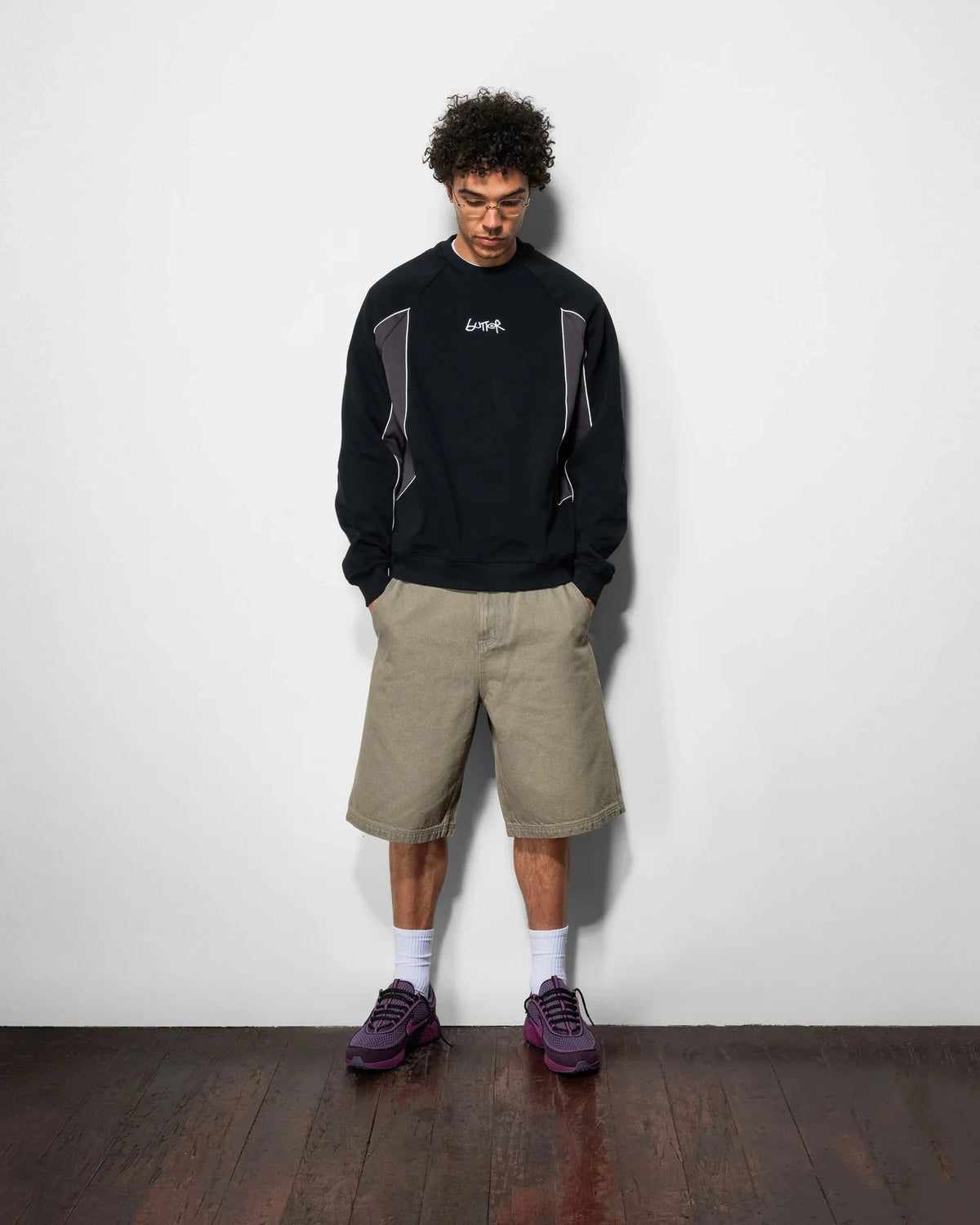 Butter Goods Tread Crewneck Concrete/Moss crewnecks Butter Goods 