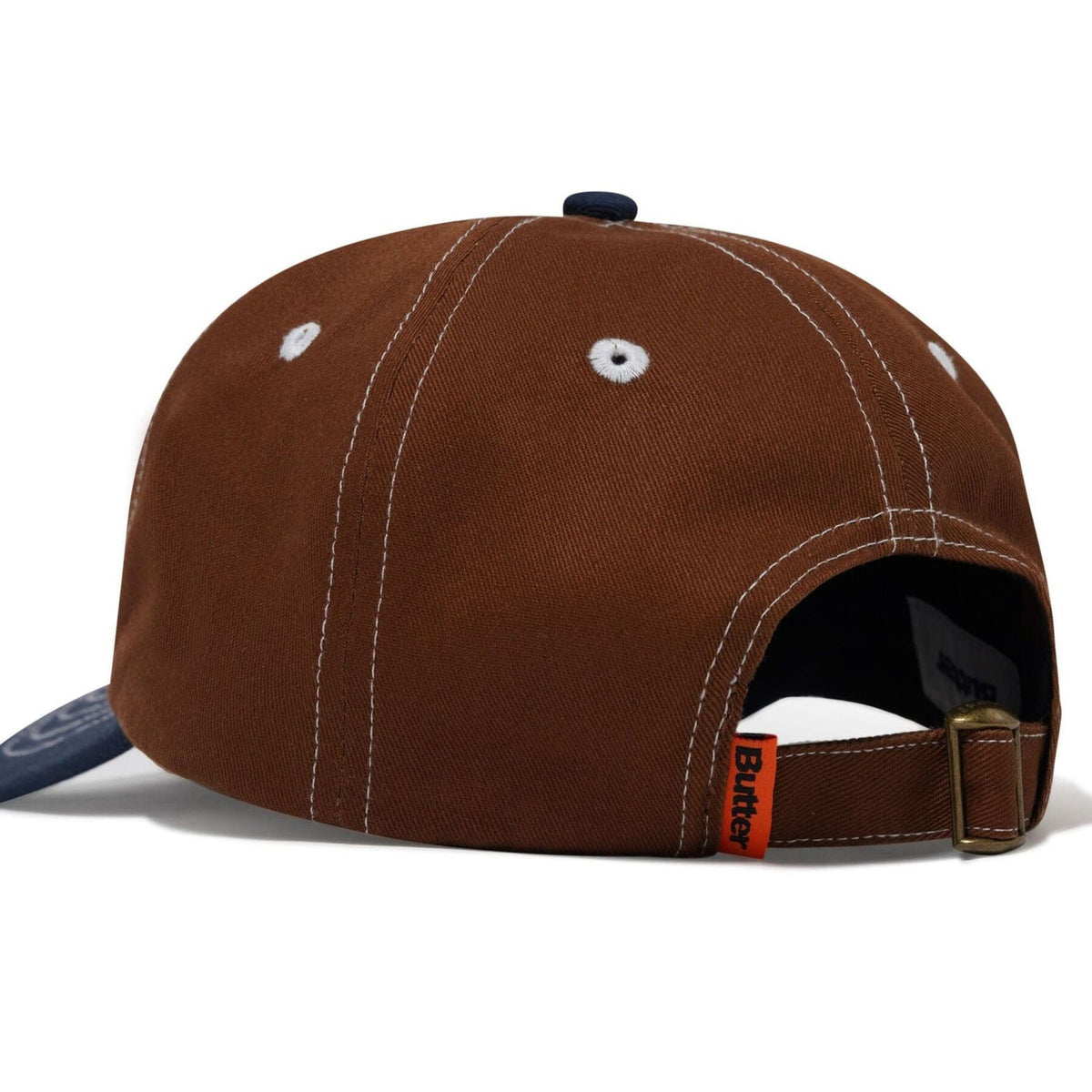 Butter Goods Warped 6 Panel Cap Brown/Navy Hats Butter Goods 
