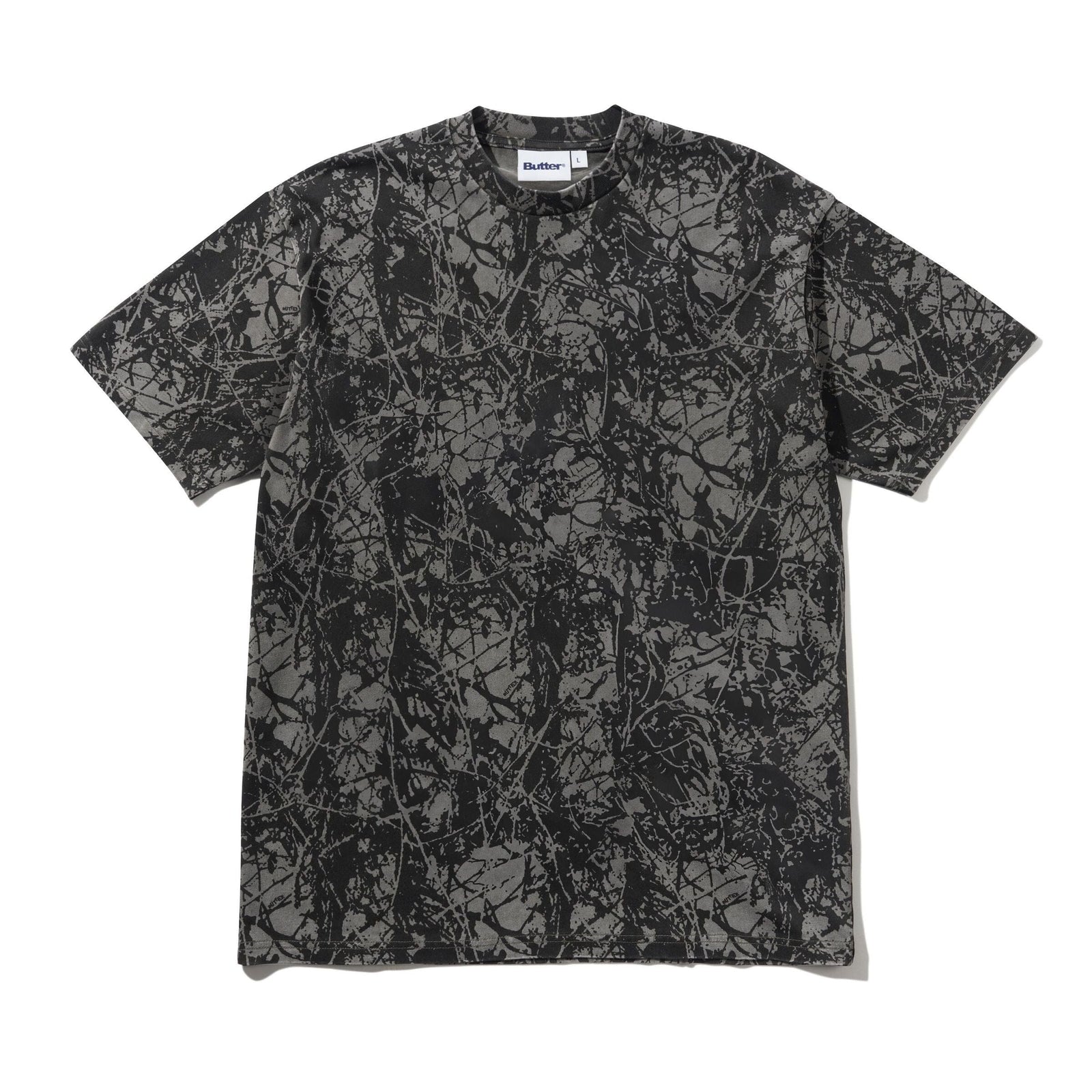 Butter Goods Woods Camo Tee Washed Black tees Butter Goods 