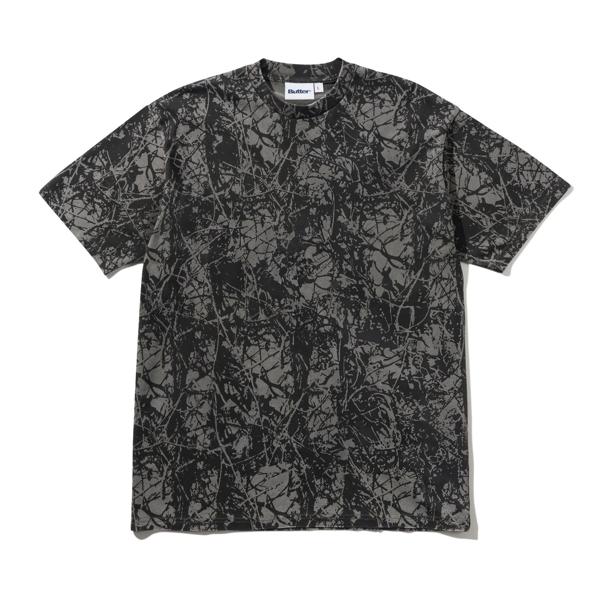 Butter Goods Woods Camo Tee Washed Black tees Butter Goods 
