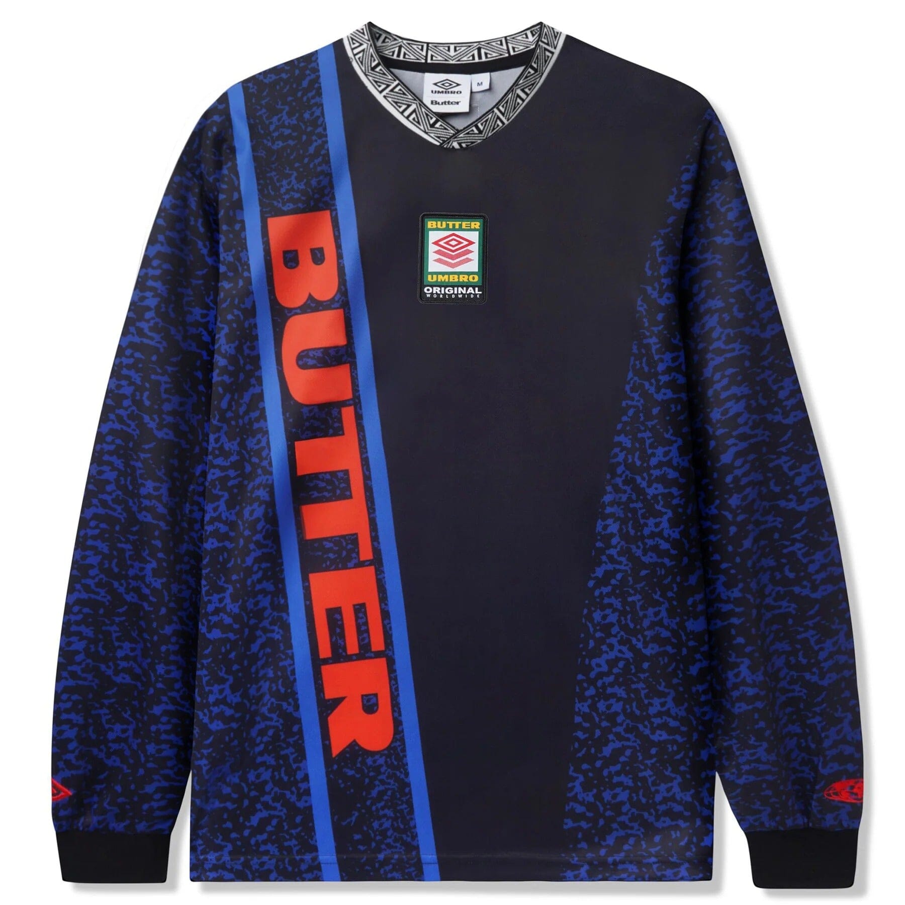 Butter Goods x Umbro Goalie L/S Jersey Black/Blue shirts Butter Goods 