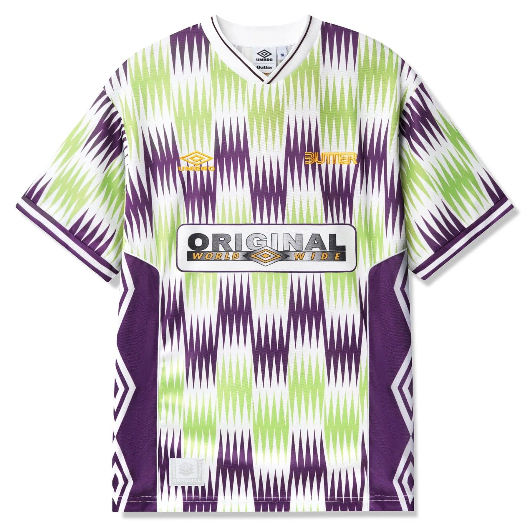 Butter Goods x Umbro Optical Jersey Grape/Volt shirts Butter Goods 