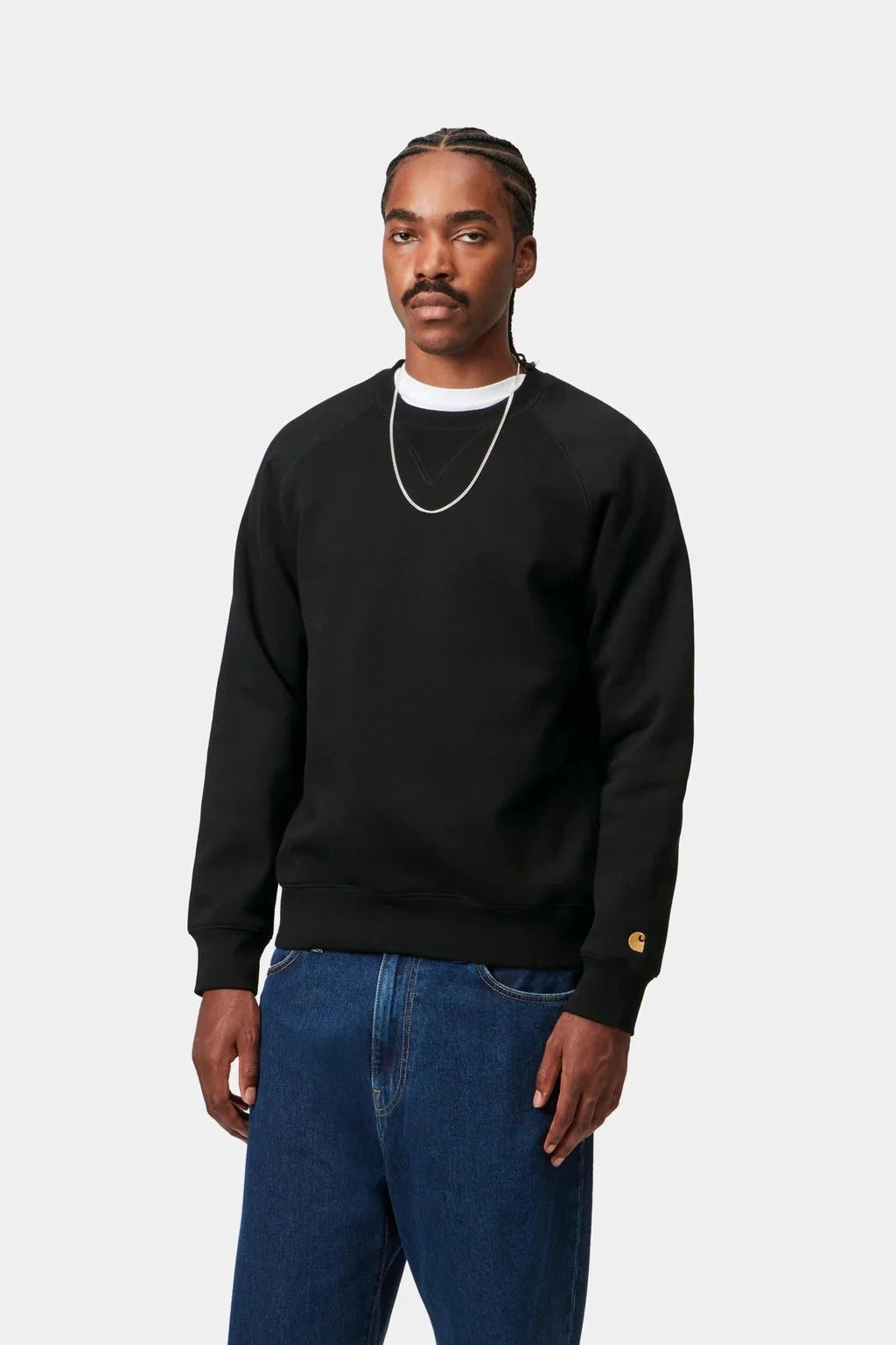 Carhartt WIP Chase Crewneck Sweat Black/Gold - Coureur Goods