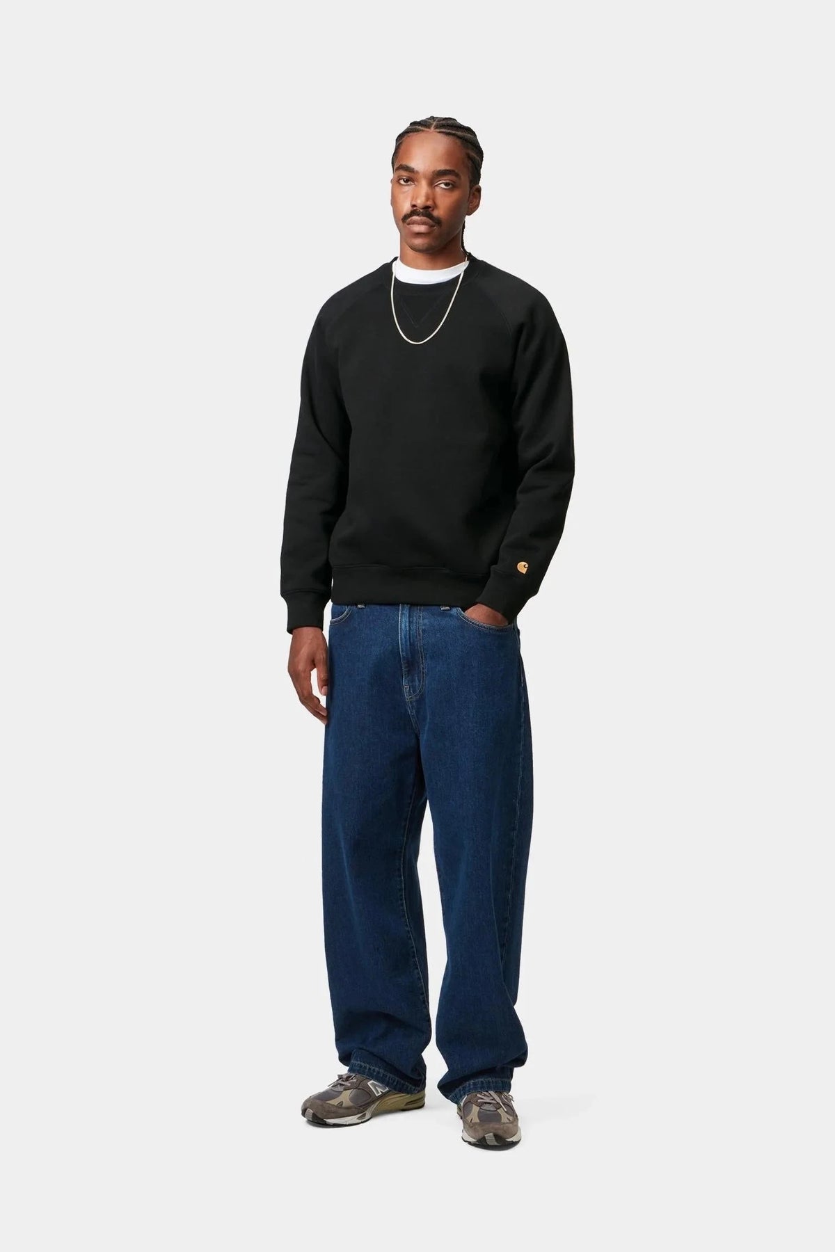 Carhartt WIP Chase Crewneck Sweat Black/Gold crewnecks Carhartt WIP 
