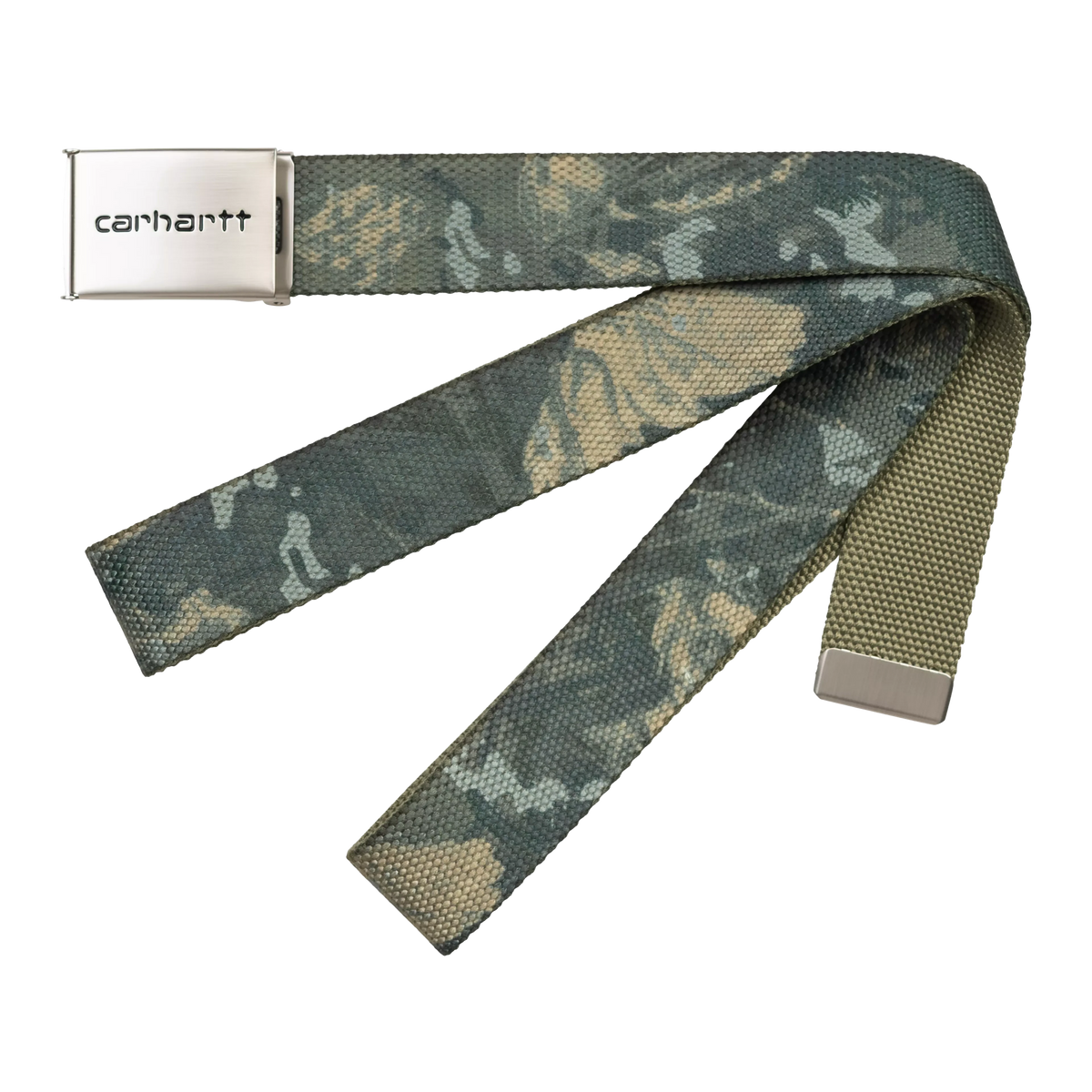 Carhartt WIP Clip Belt Chrome Camo Combi Green Belts Carhartt WIP 