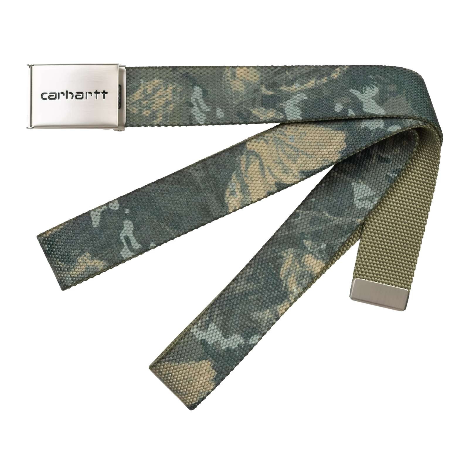 Carhartt WIP Clip Belt Chrome Camo Combi Green Belts Carhartt WIP 
