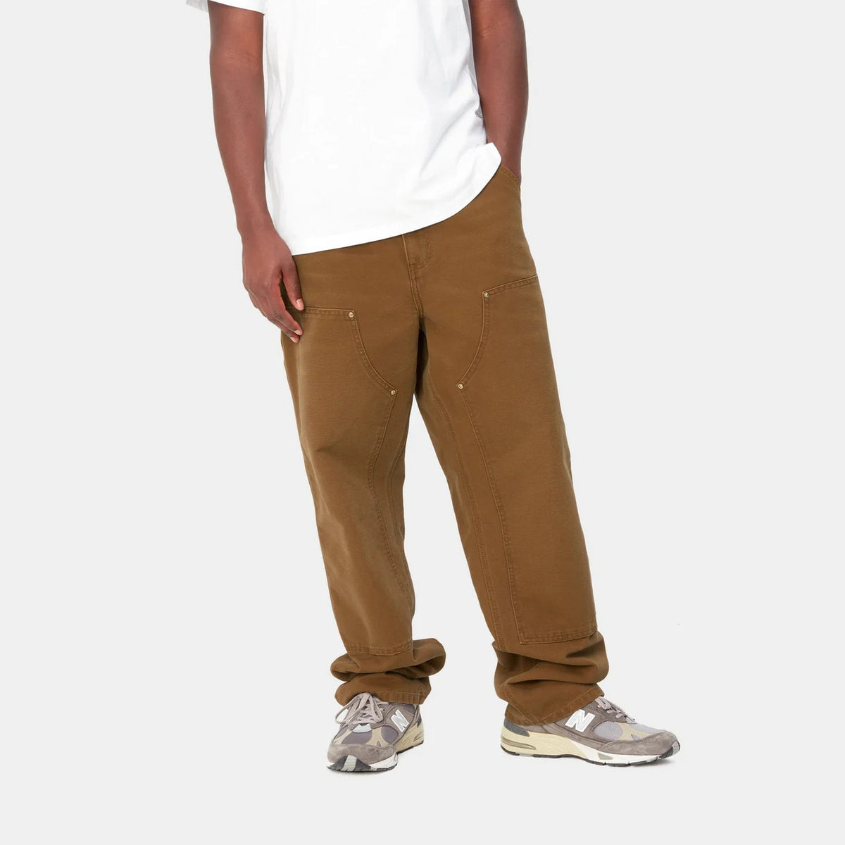 Carhartt WIP Double Knee Pant Deep Hamilton Brown Pants Carhartt WIP 