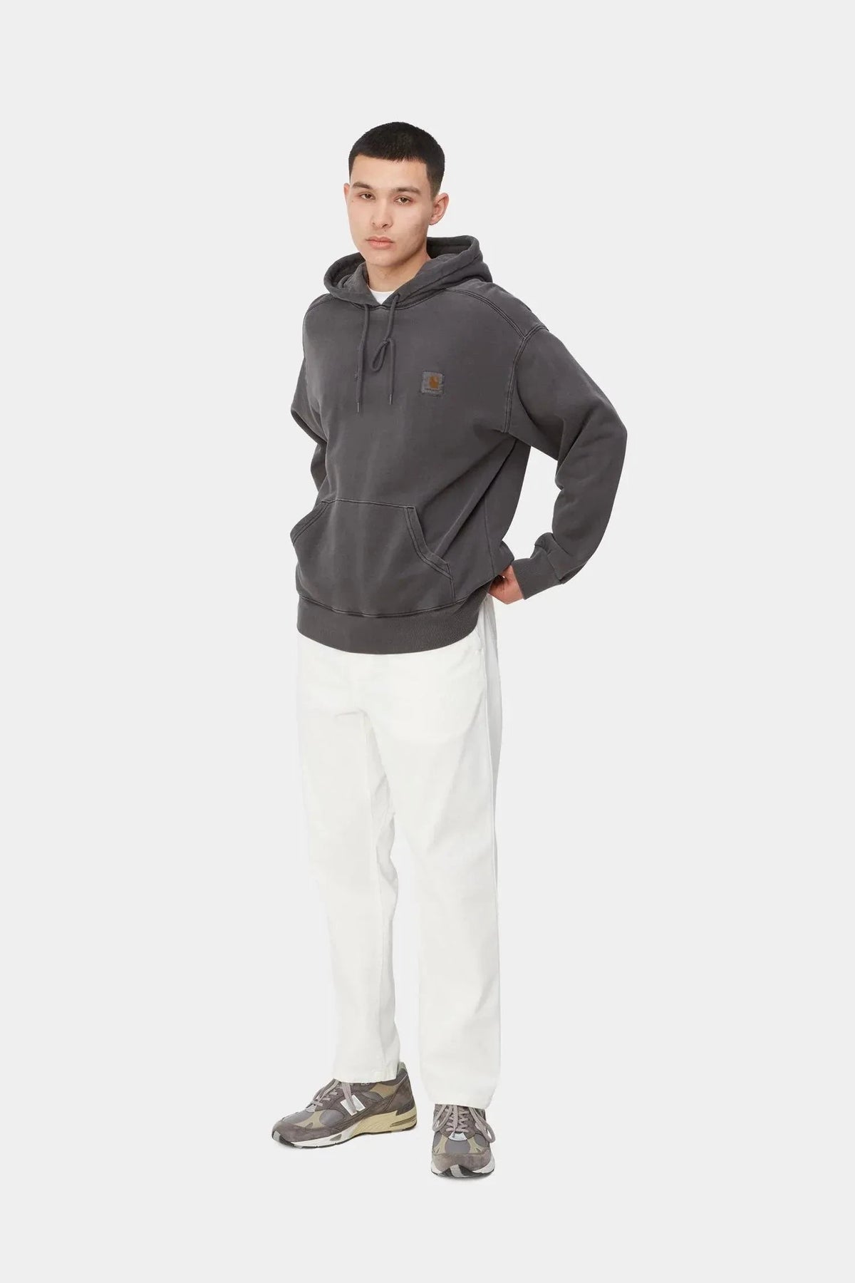 Carhartt WIP Hooded Nelson Sweat Black (Garment Dyed) hoodies Carhartt WIP 