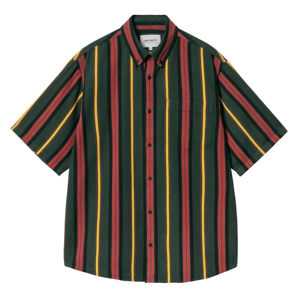 Carhartt WIP Jarrell Shirt Stripe/Conifer/Black shirts Carhartt WIP 