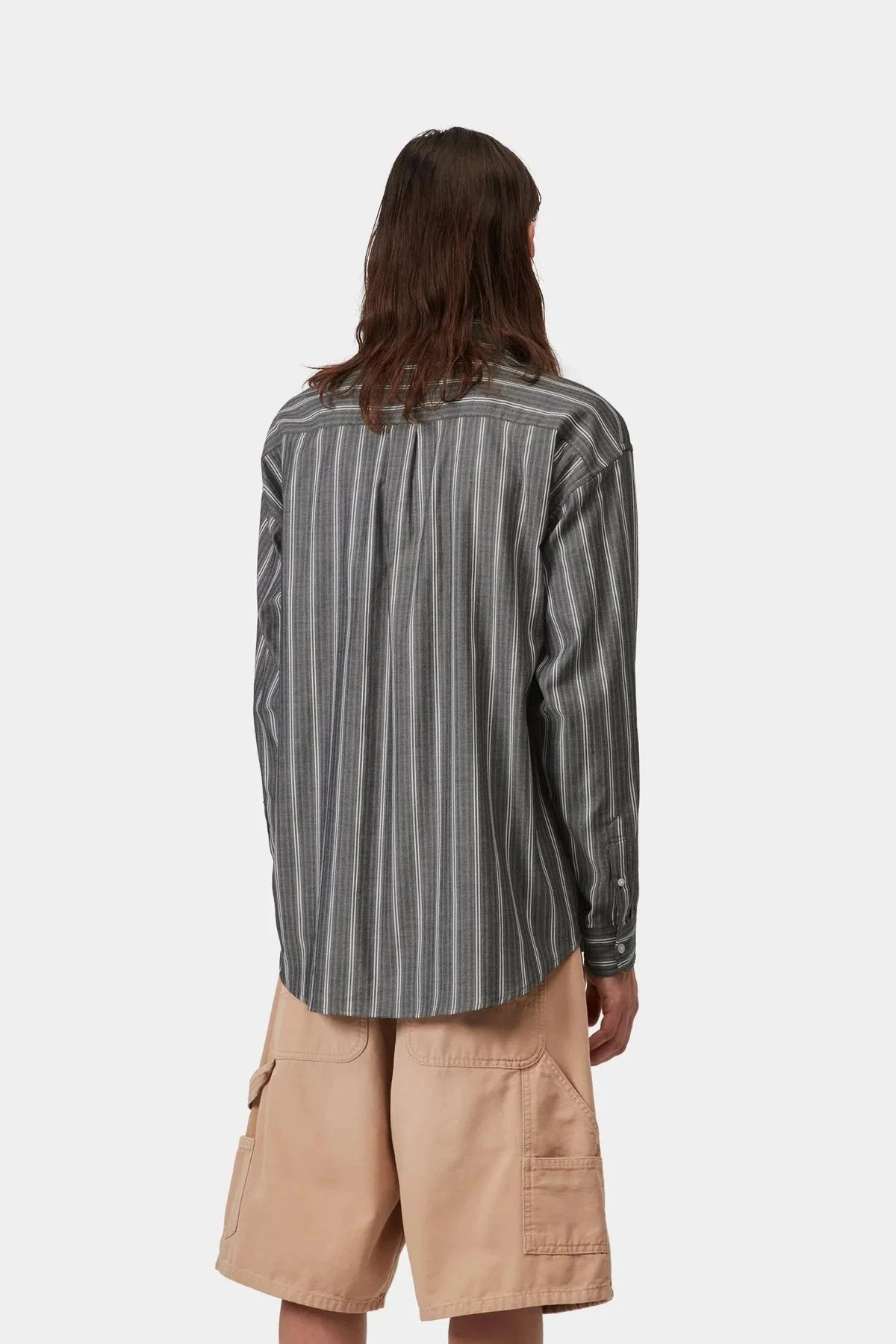 Carhartt WIP L/S Beale Stripe Shirt Black/White shirts Carhartt WIP 