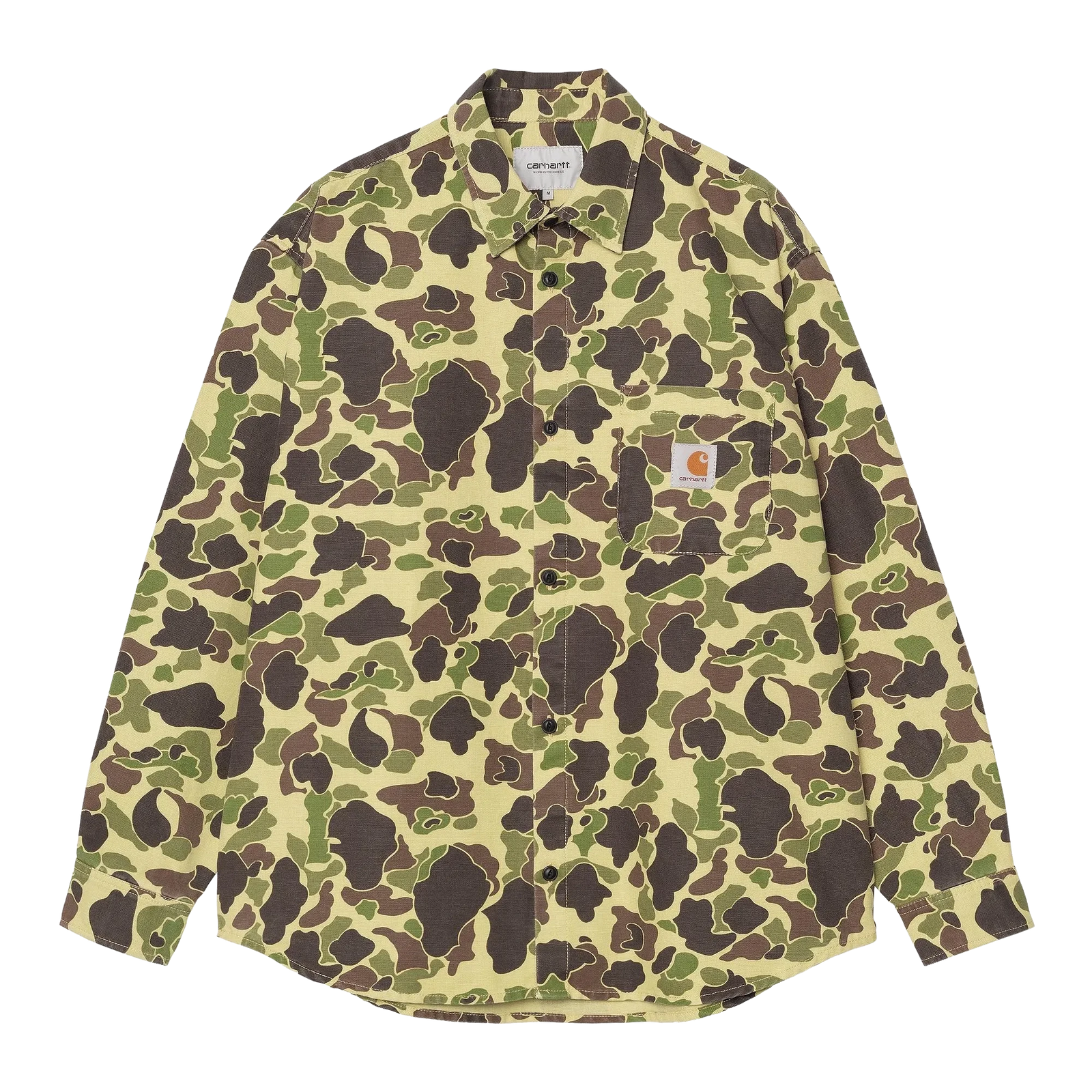 Carhartt WIP L/S Duck Shirt Camo Duck/Green shirts Carhartt WIP 